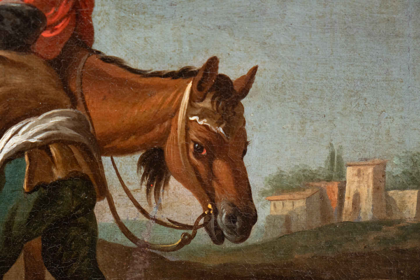 Paolo Monaldi. 2 paintings. "A stopover in the countryside" and "A game of cards". Circa 1740