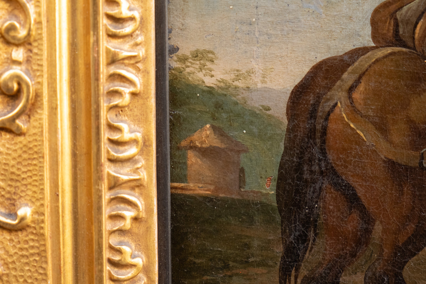 Paolo Monaldi. 2 paintings. "A stopover in the countryside" and "A game of cards". Circa 1740