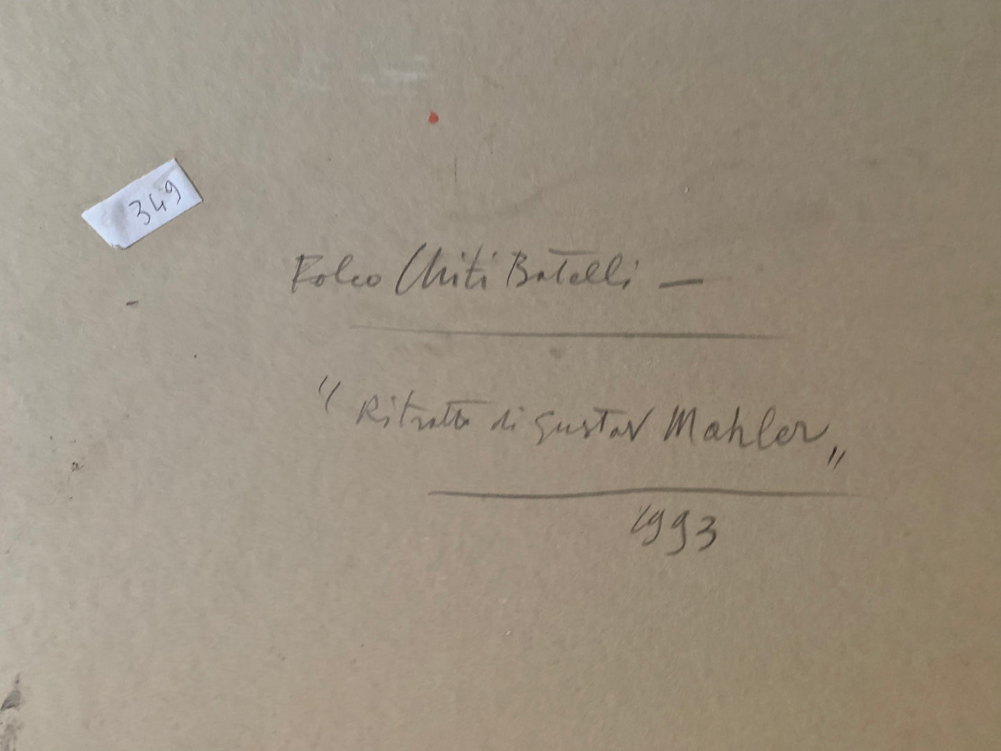 Portrait of Gustav Mahler by Folco Chiti Battelli (Florence,  1932-2011)