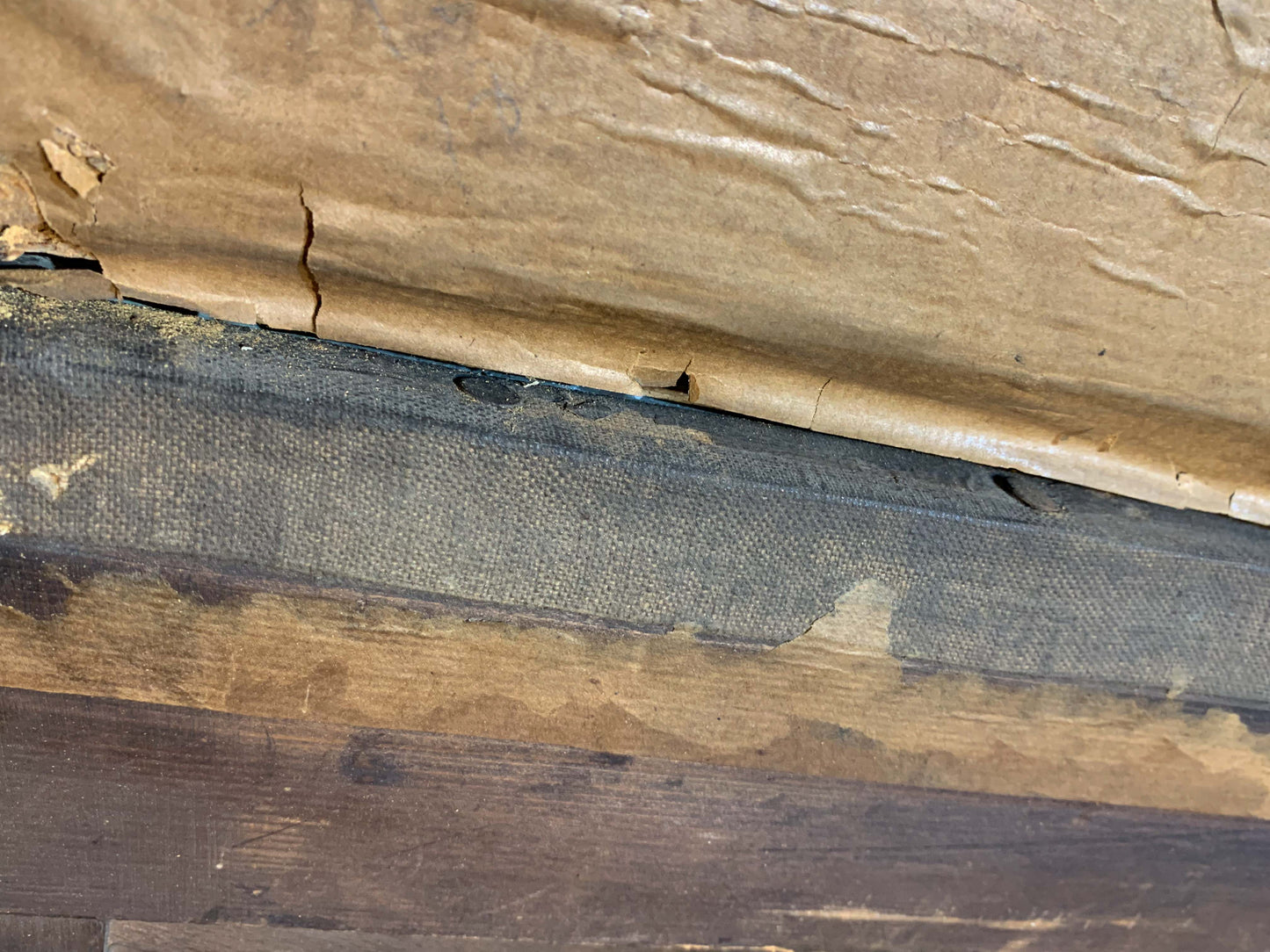 Large Marine painting with Ships in the port.  1690-1720 circa. Cm 110x 118