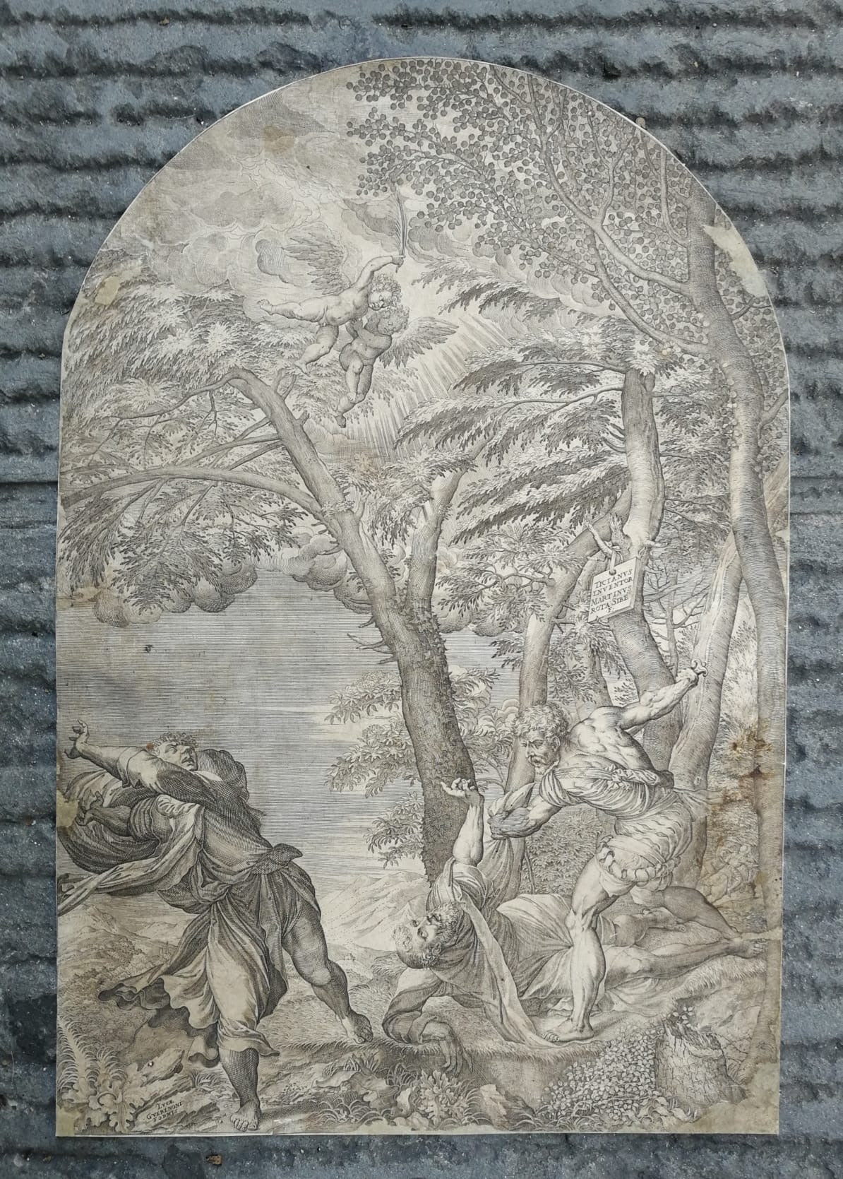 The Martyrdom of Saint Peter Mart., Engraving by Martino Rota after Titian, Venice ca. 1568