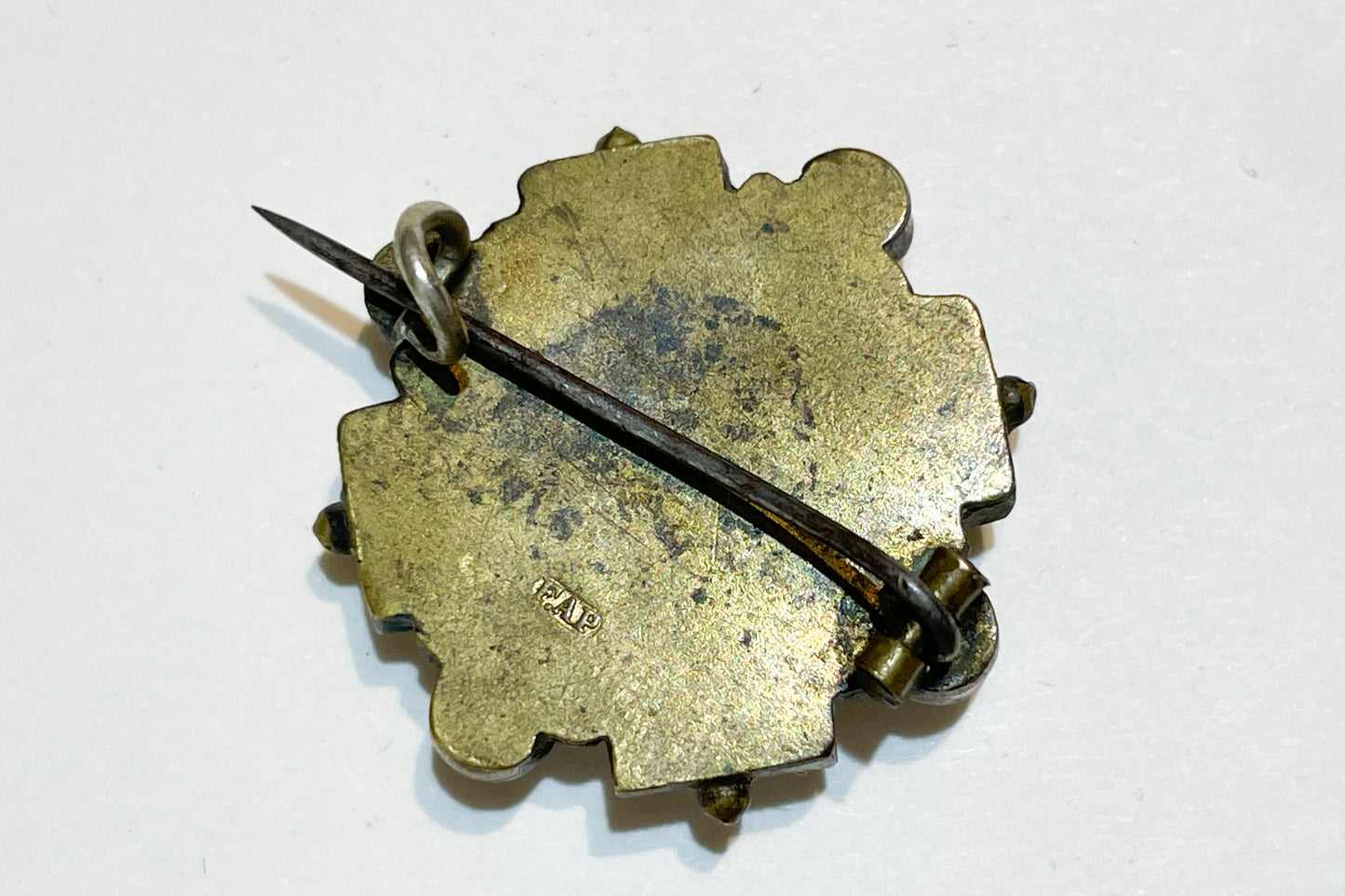 Antique micromosaic cameo brooch. Late XIX century. Florence.