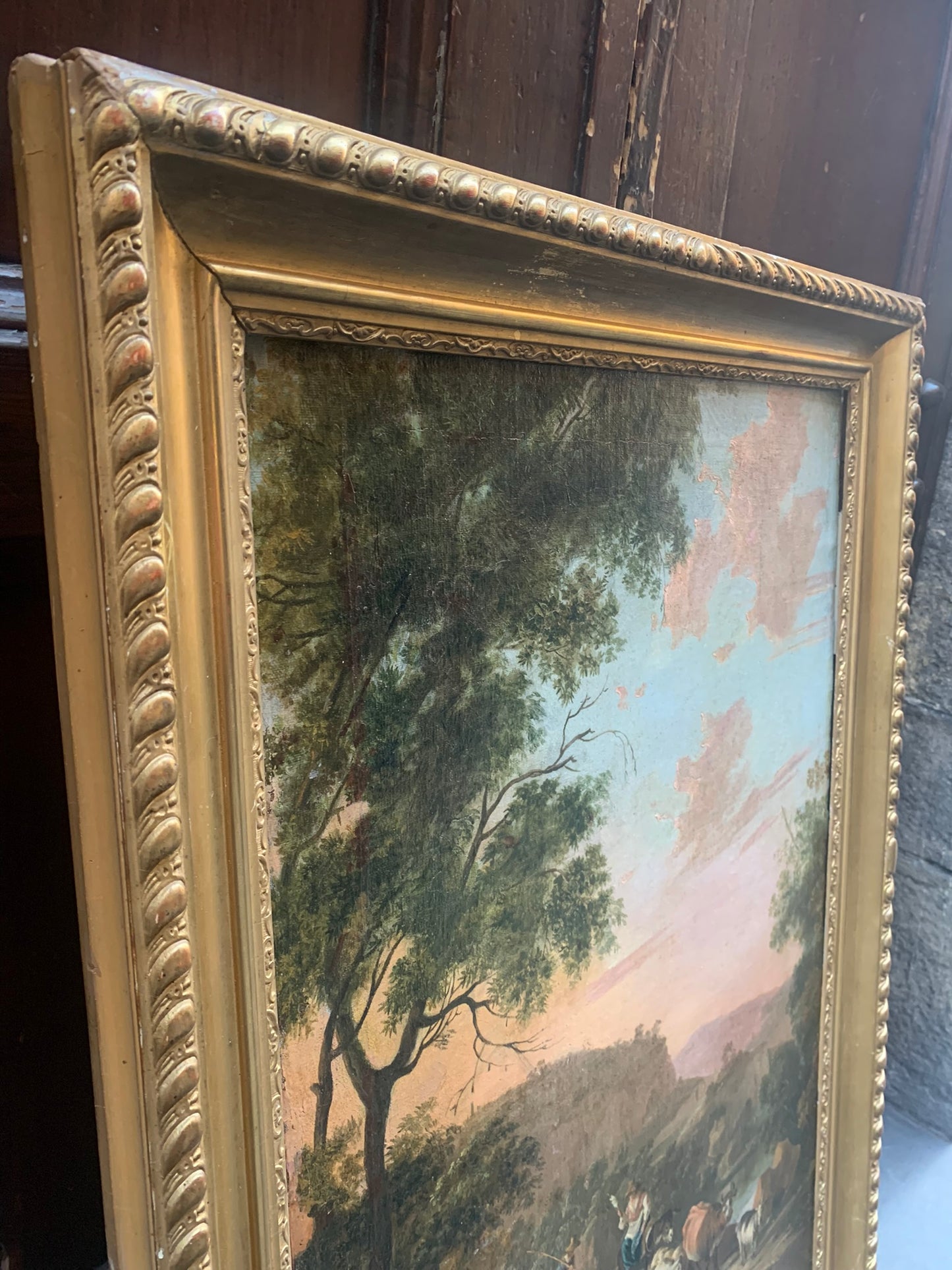 Circle of Jan Both  ( Utrecht, 1618-1652).  Italianate landscape with shepherd and a bridge