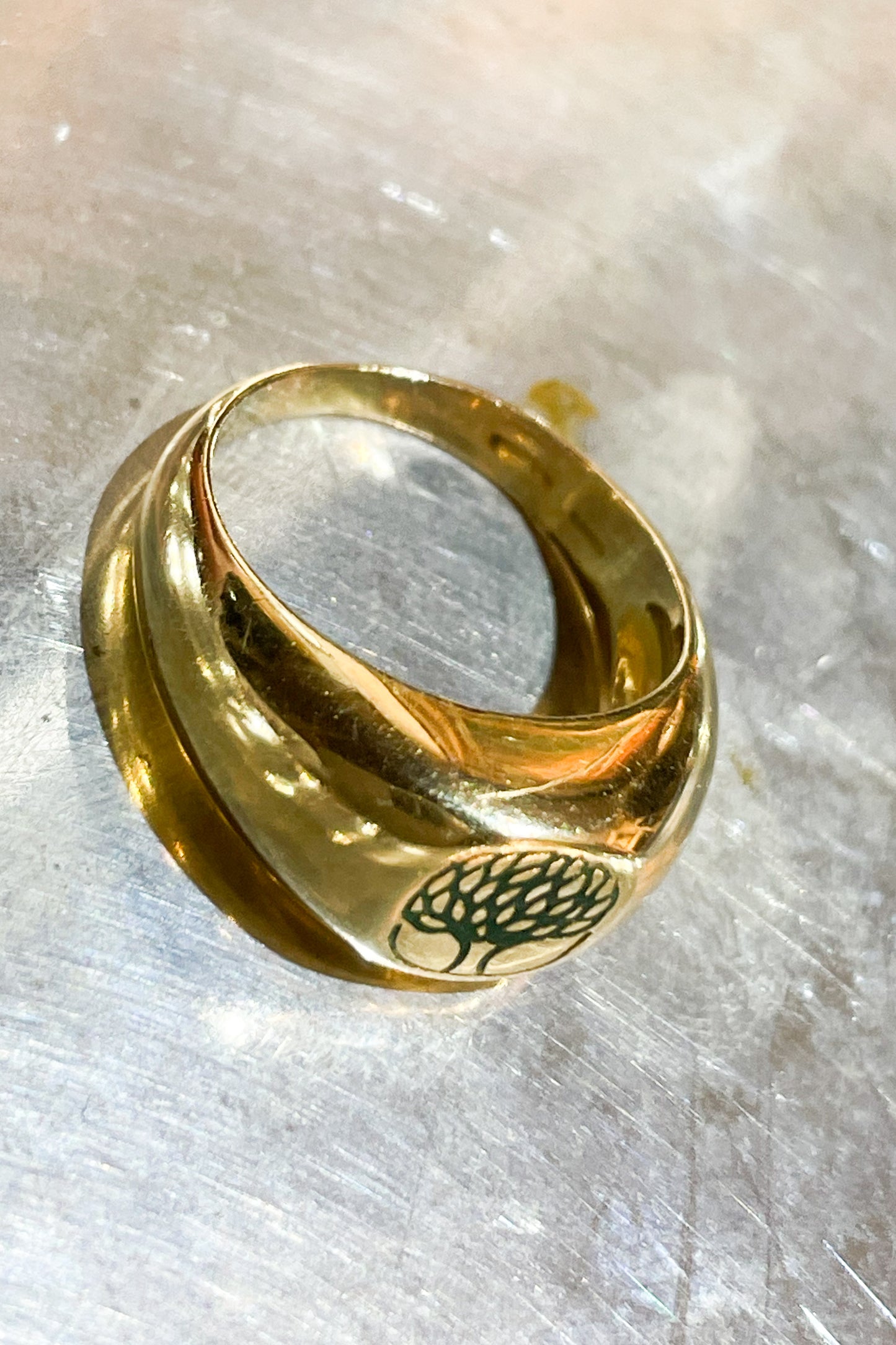 Ring with a tree motif. Mid XX century