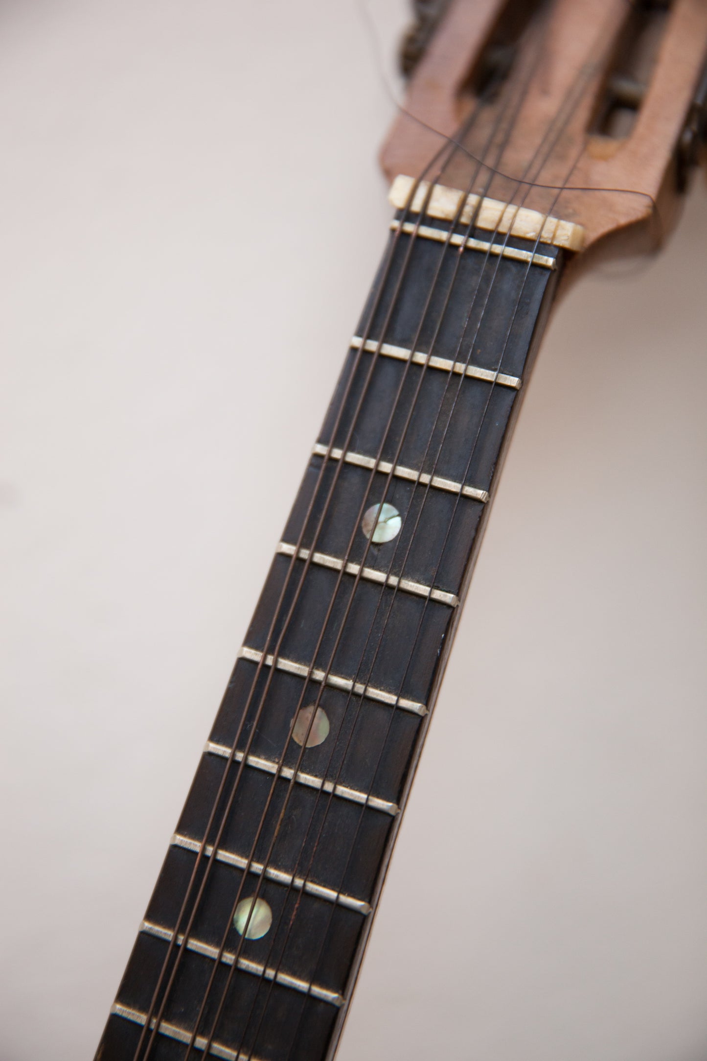 A Banjo. Art Deco Era Musical Instrument With Wood Inlay. Achille Jacomoni.