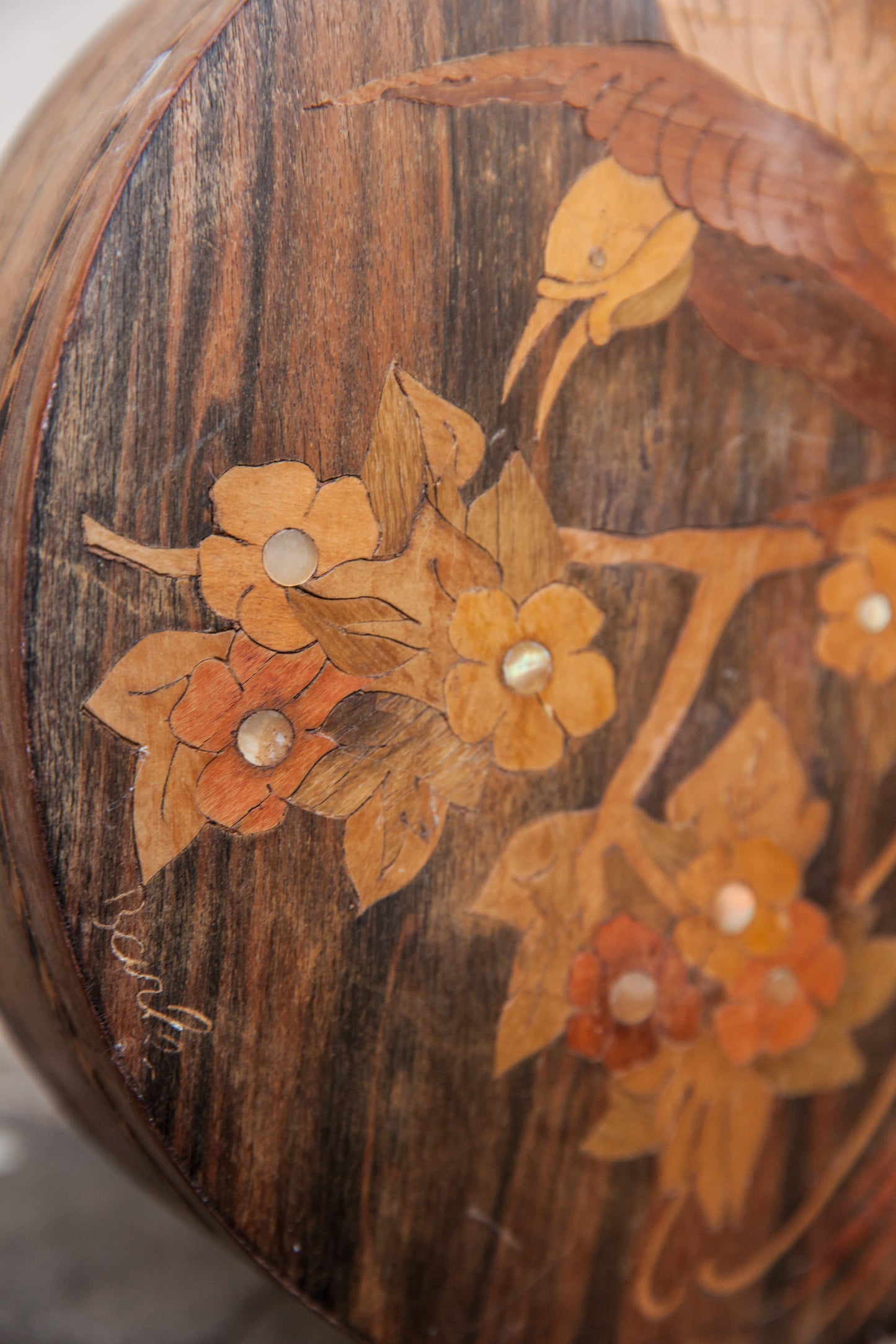 A Banjo. Art Deco Era Musical Instrument With Wood Inlay. Achille Jacomoni.