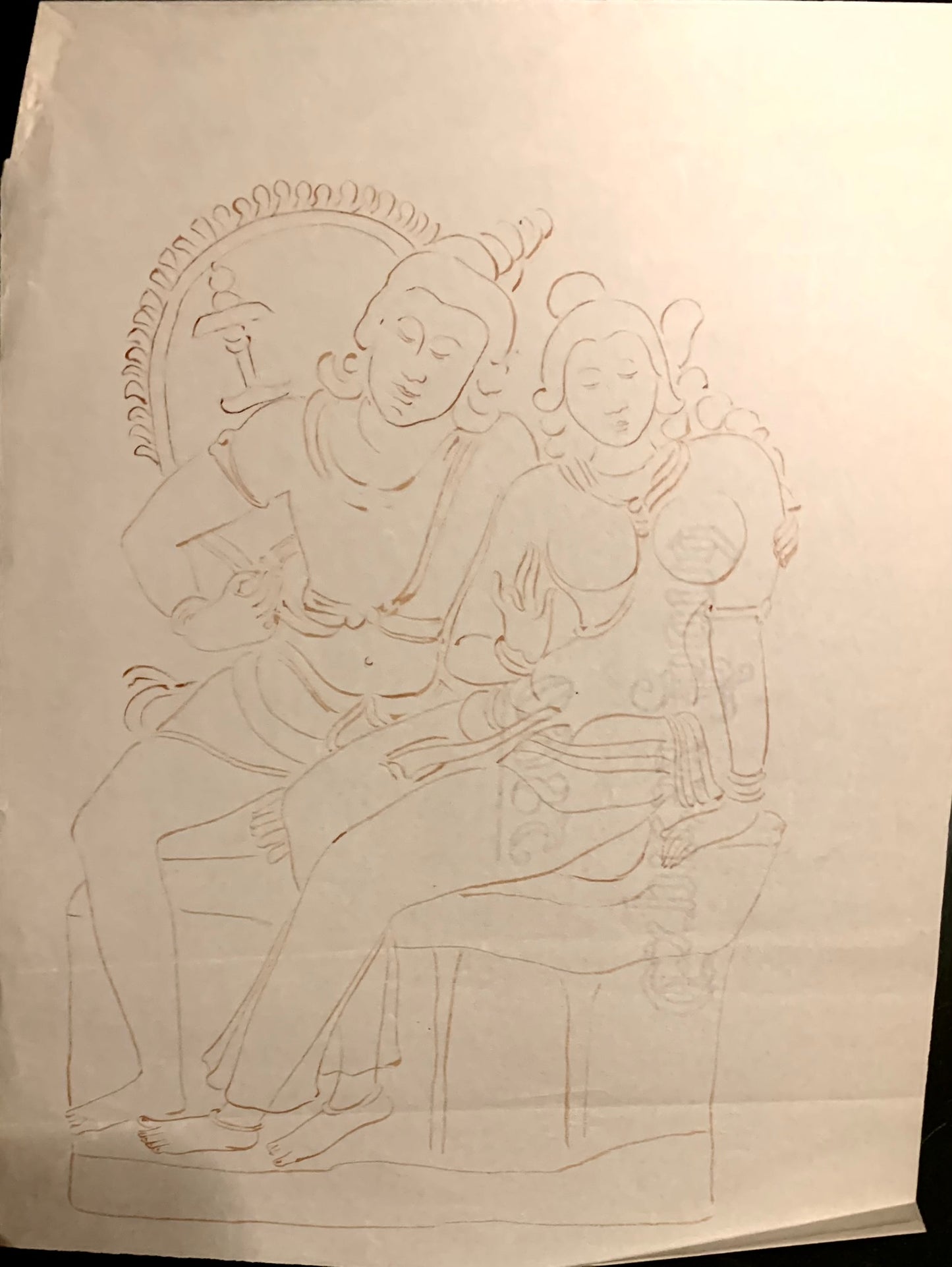 Drawings with Hindu and Buddhist Sri Lankan deities from Anuradhapura and Poḷonnaruwa.