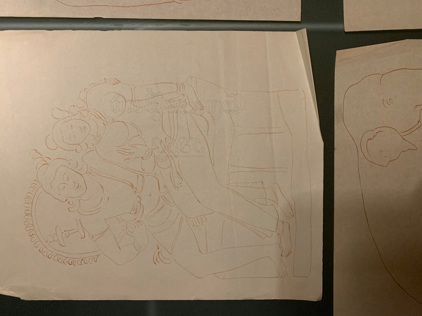 Drawings with Hindu and Buddhist Sri Lankan deities from Anuradhapura and Poḷonnaruwa.