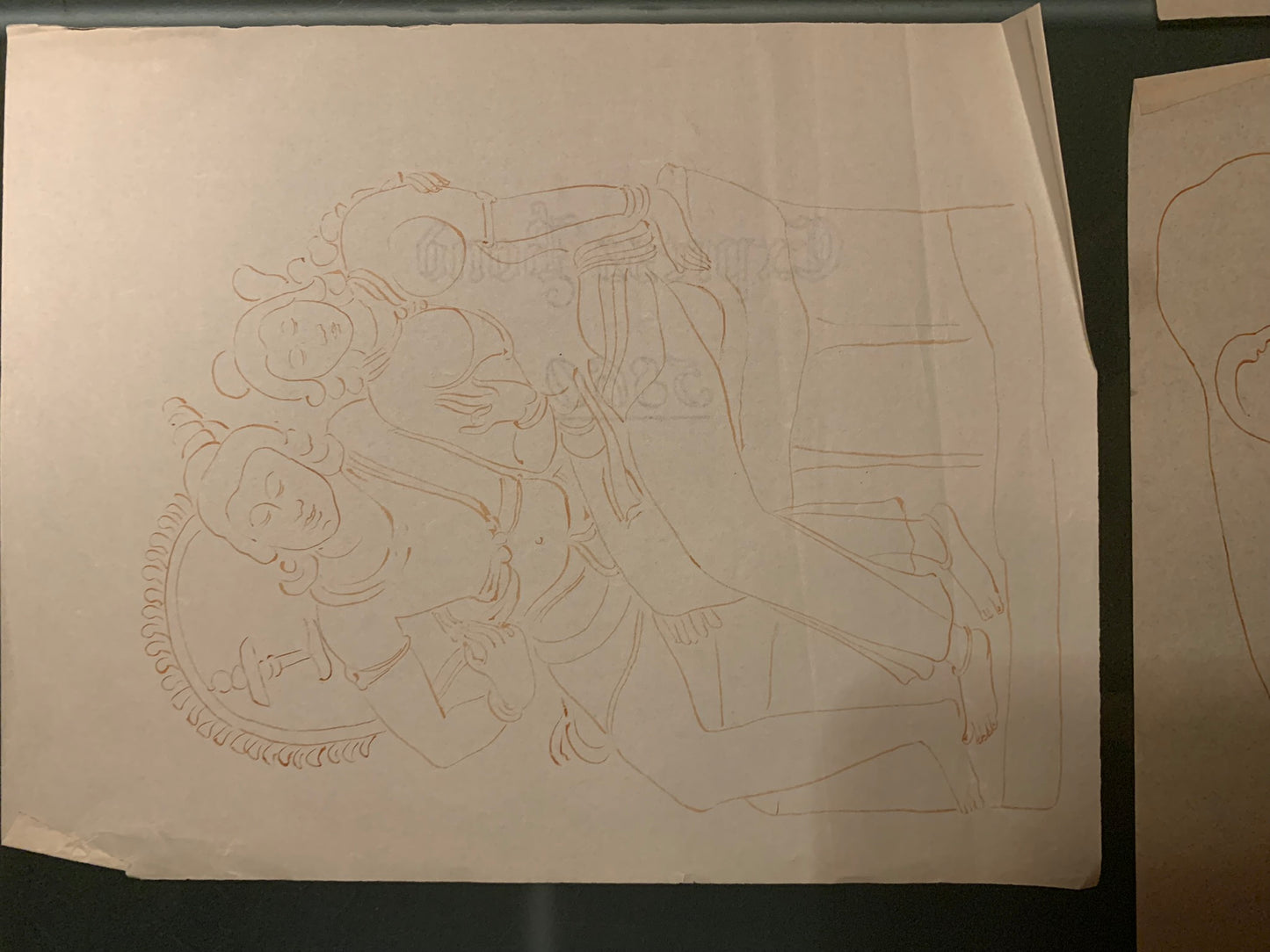 Drawings with Hindu and Buddhist Sri Lankan deities from Anuradhapura and Poḷonnaruwa.