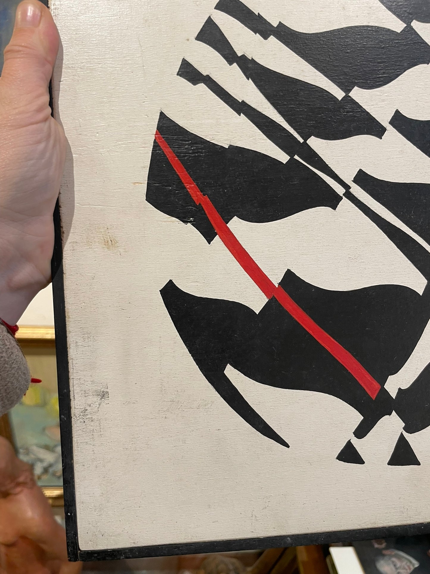 Oval Mural. Optical Abstraction by Enrico Sirello, 1977 – Italian Arte Programmata Movement