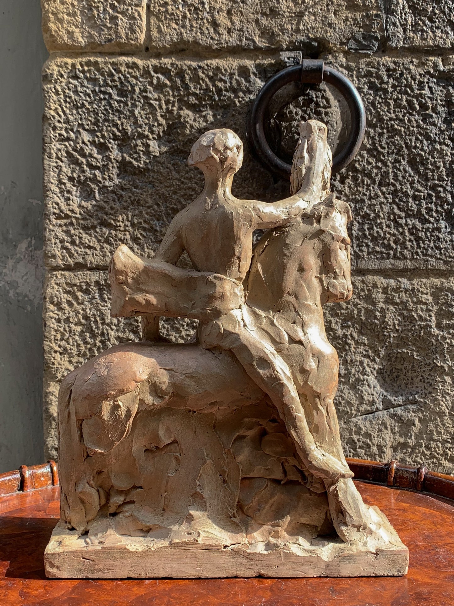 Italic Hero on Horseback, Terracotta sculpture, Giorgio Rossi (1894–1981)