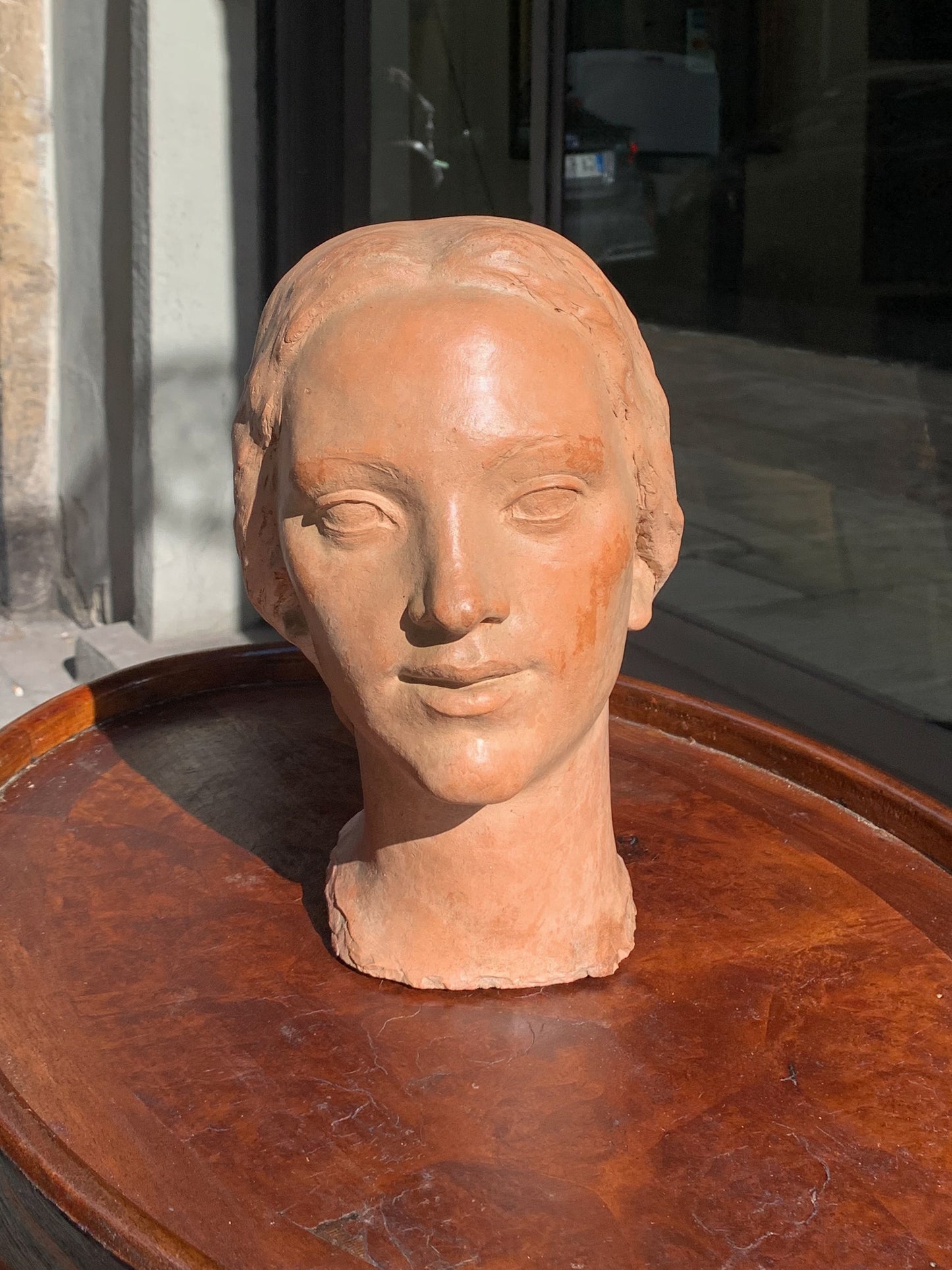 Woman's head, terracotta, 1930s-40s, Giorgio Rossi (1894-1981), Tuscan Sculptor.