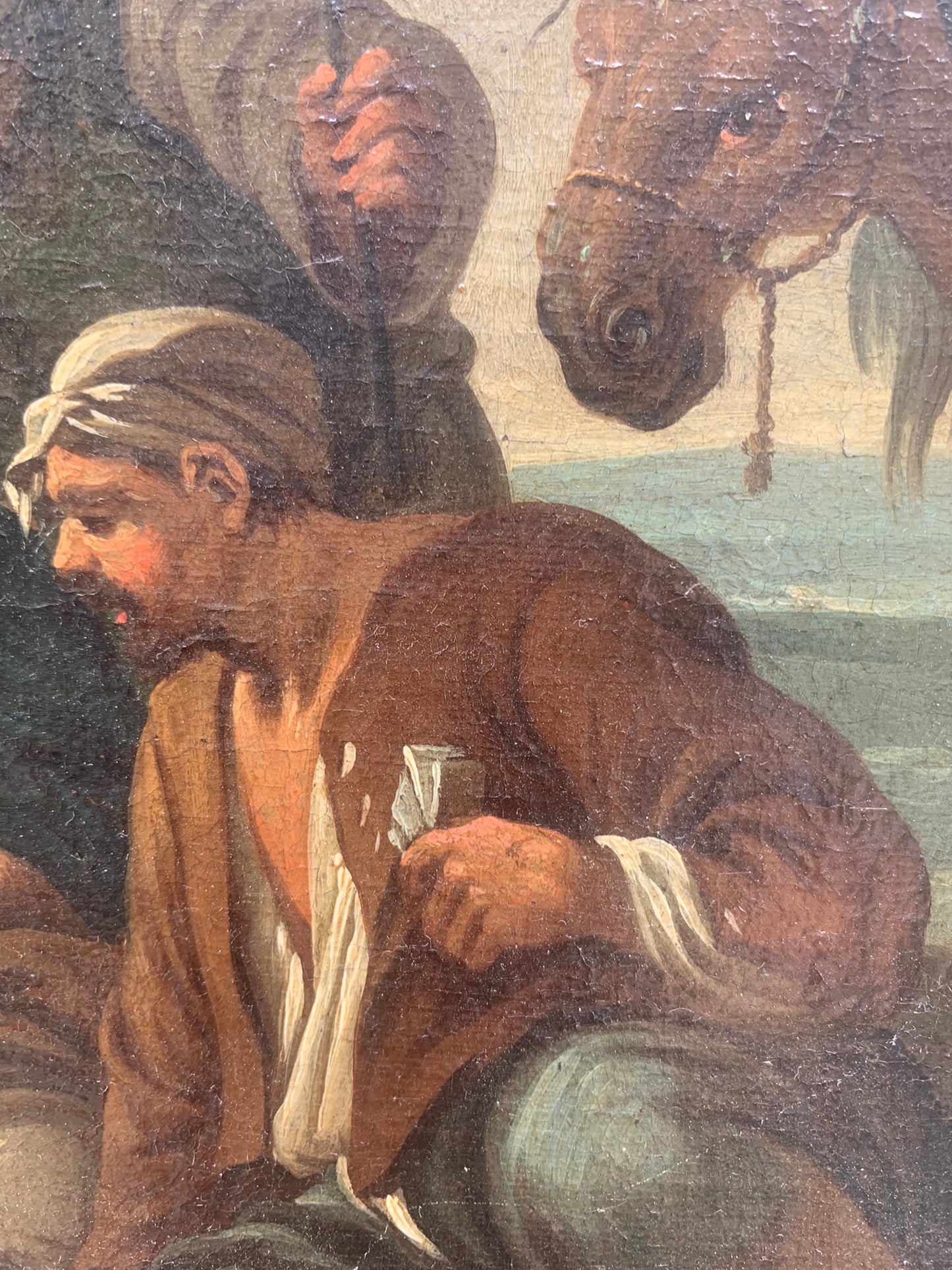 Paolo Monaldi. 2 paintings. "A stopover in the countryside" and "A game of cards". Circa 1740
