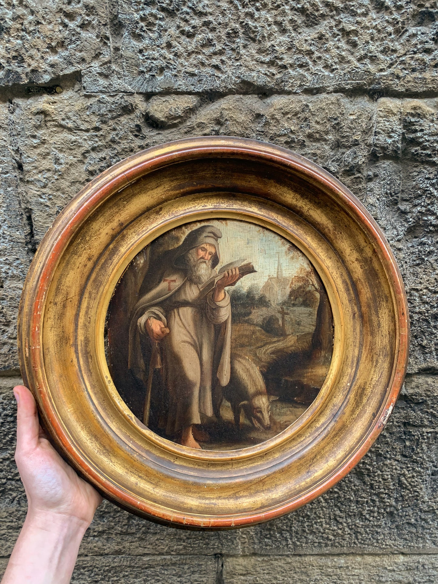 Saint Anthony the Abbot in a Natural Landscape – Flemish School, late 16th – early 17th century