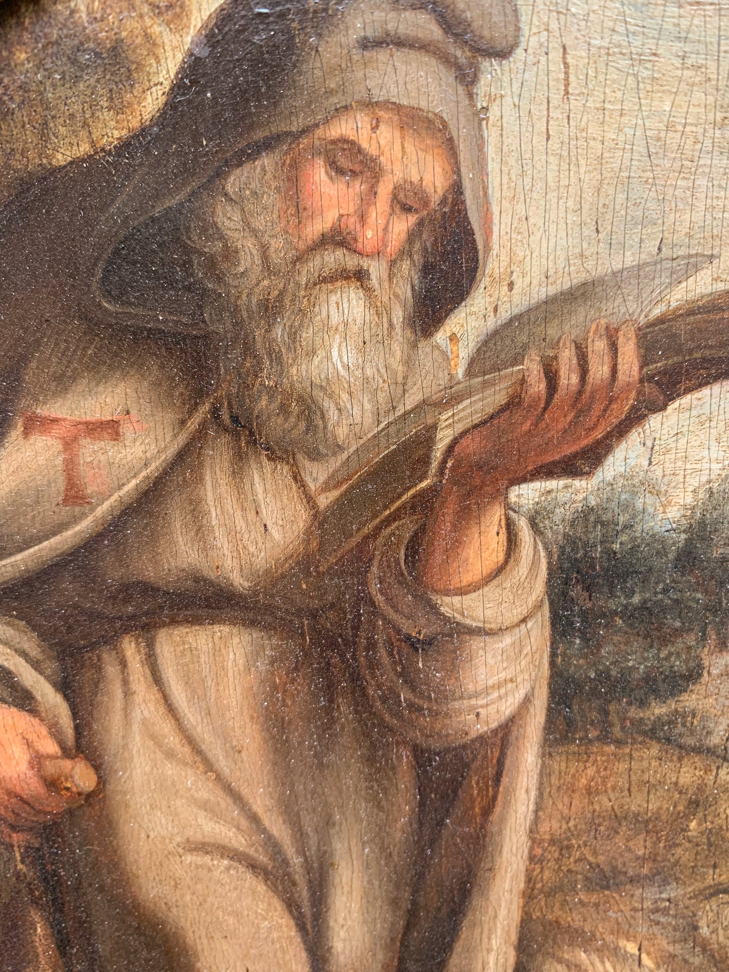 Saint Anthony the Abbot in a Natural Landscape – Flemish School, late 16th – early 17th century