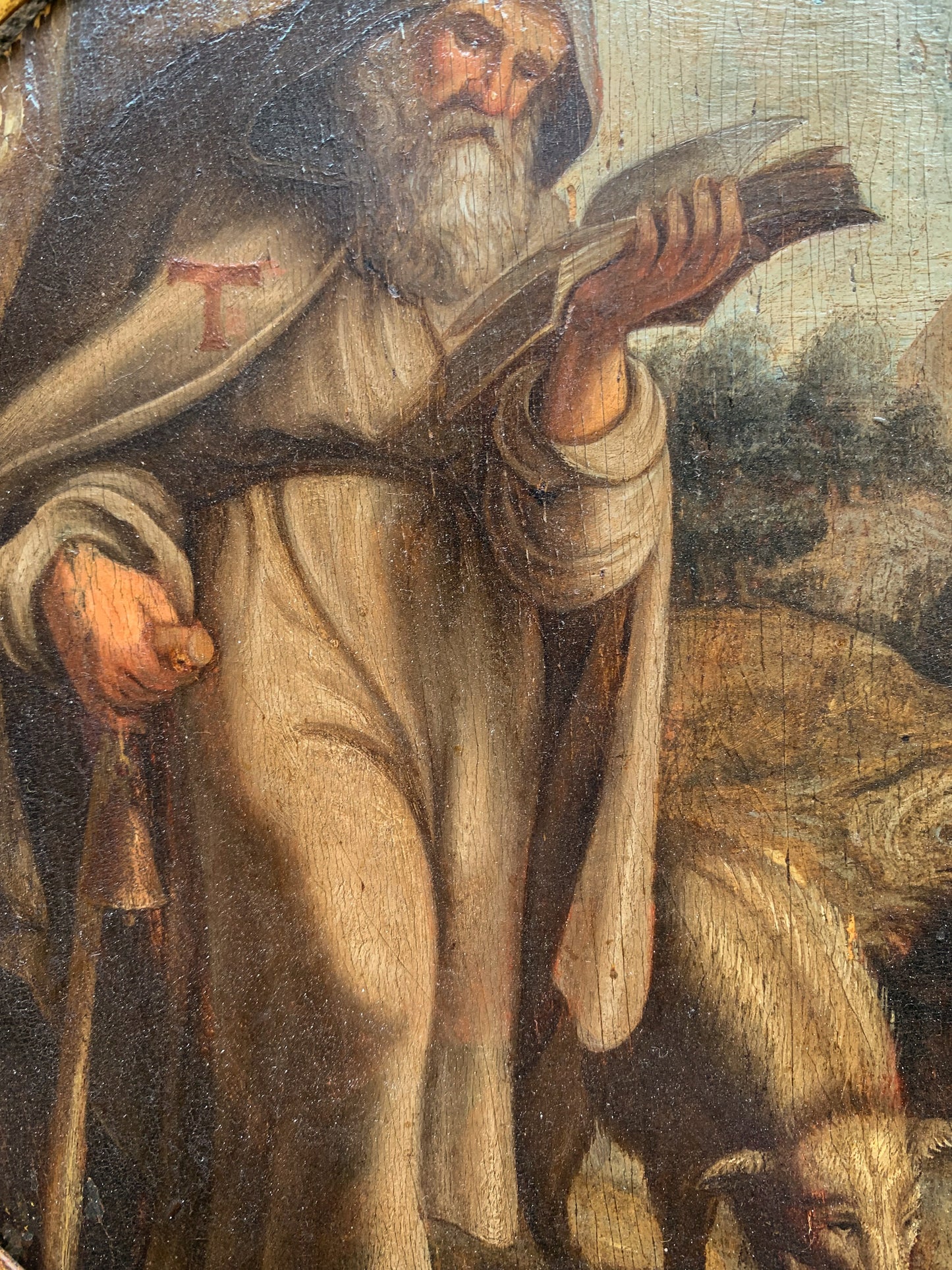 Saint Anthony the Abbot in a Natural Landscape – Flemish School, late 16th – early 17th century