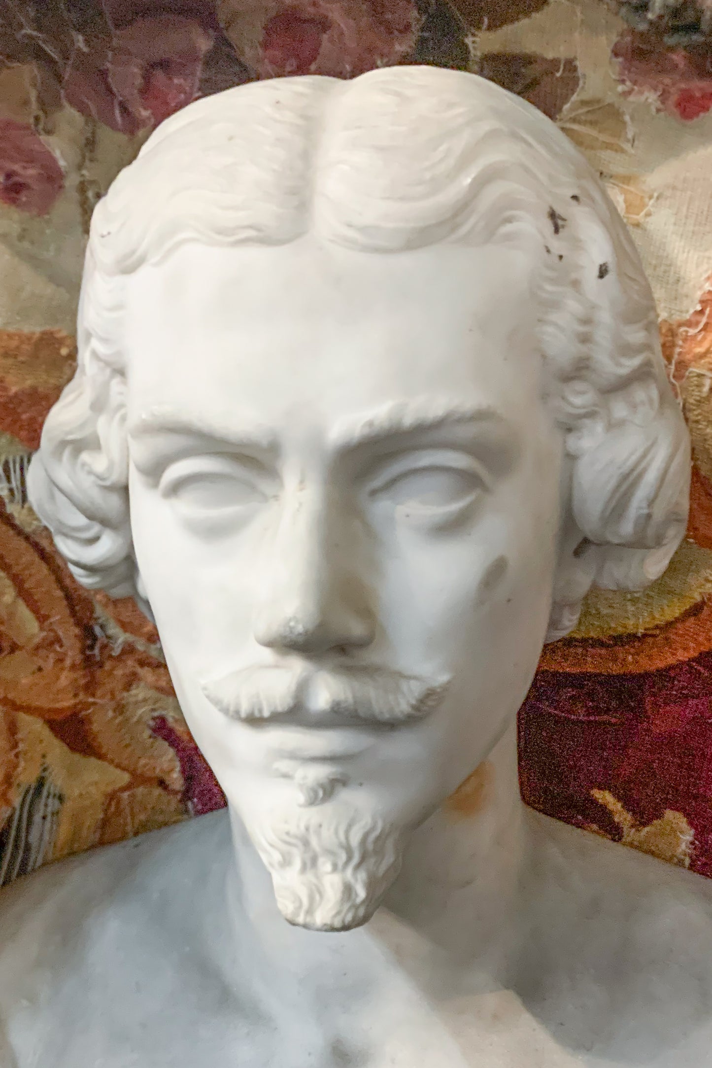An Italian Carved White Marble Male Bust, 19th Century