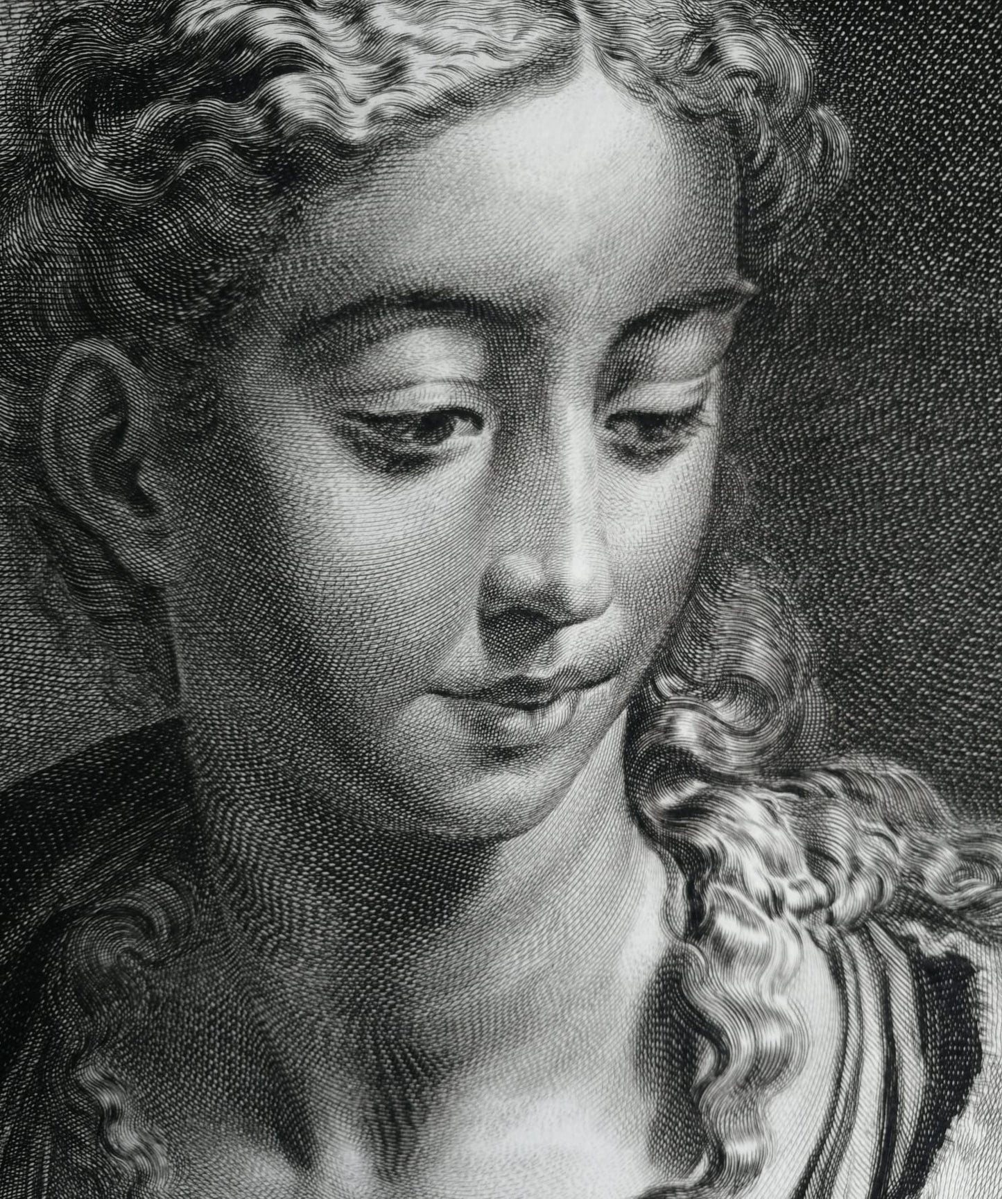Minerva/athena After Parmigianino – Engraving By Cornelis Visscher, Cabinet Reynst, 17th–18th C