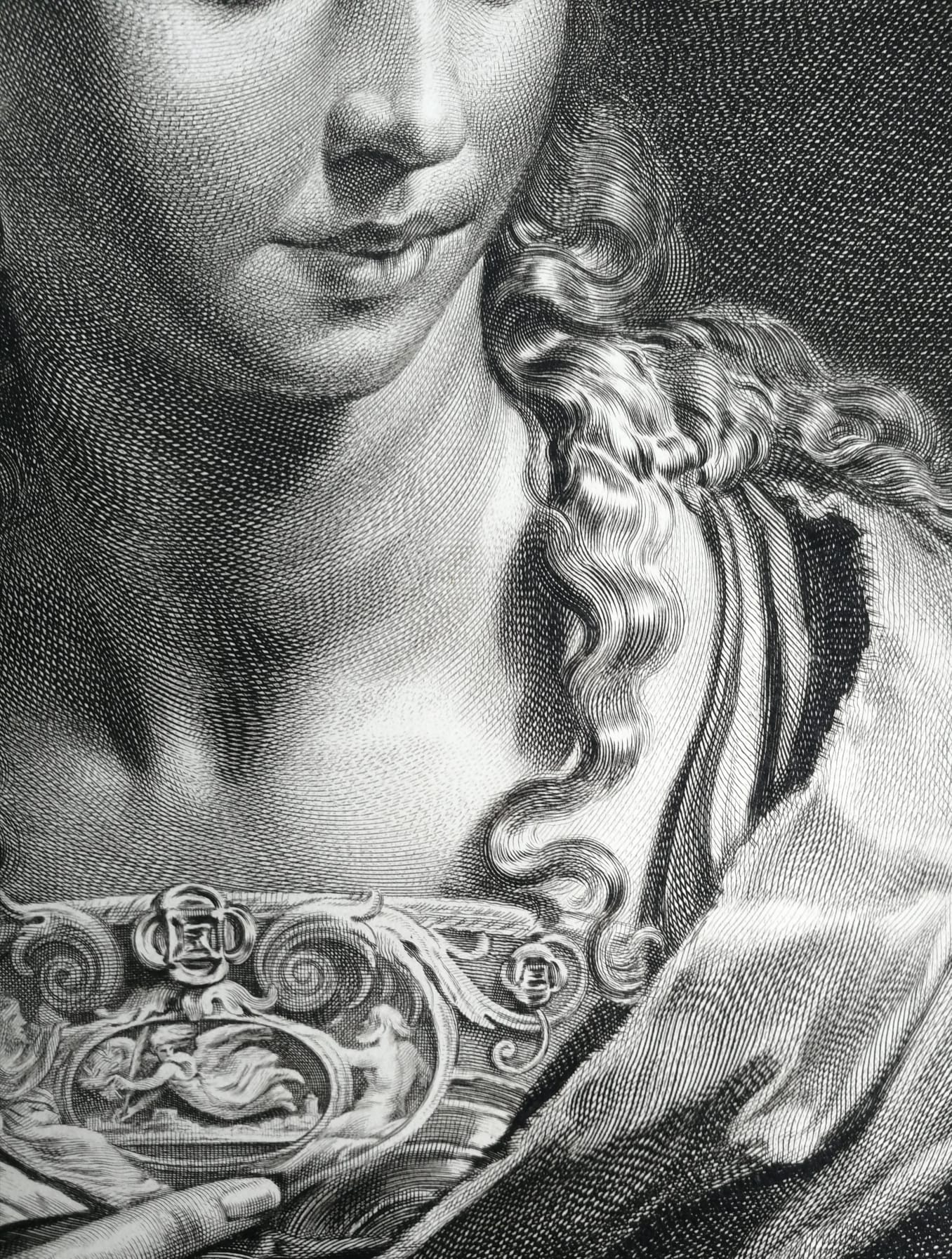 Minerva/athena After Parmigianino – Engraving By Cornelis Visscher, Cabinet Reynst, 17th–18th C