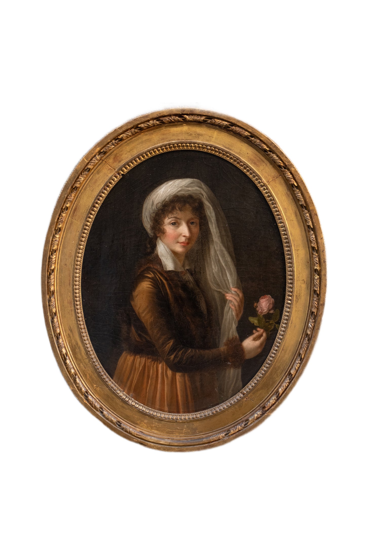 Portrait of a Young Woman with Rose and à la Turque Headscarf, late 18th century.