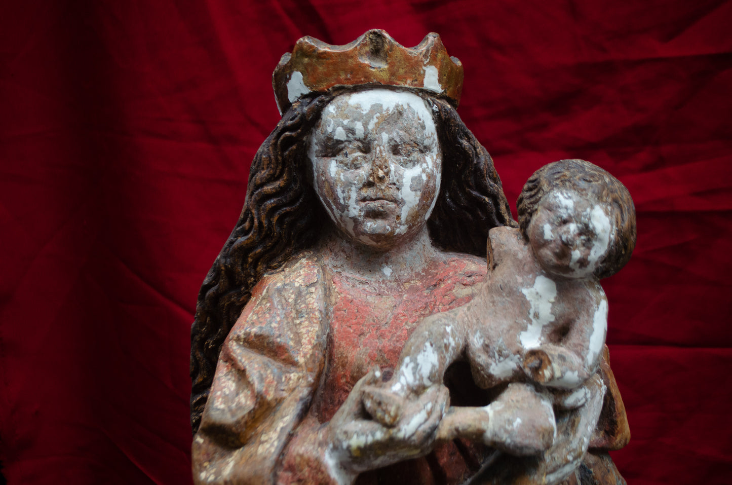 German Gothic. Polychrome wooden sculpture. Around 1500. To be restored.