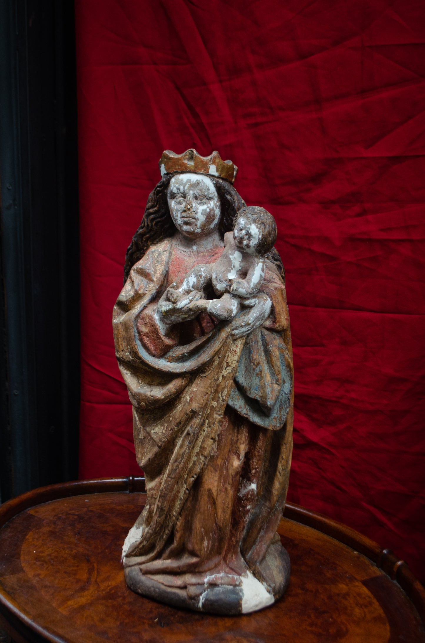 German Gothic. Polychrome wooden sculpture. Around 1500. To be restored.