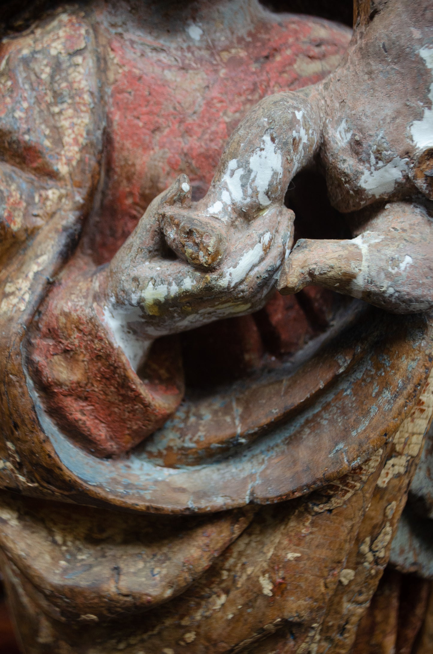 German Gothic. Polychrome wooden sculpture. Around 1500. To be restored.