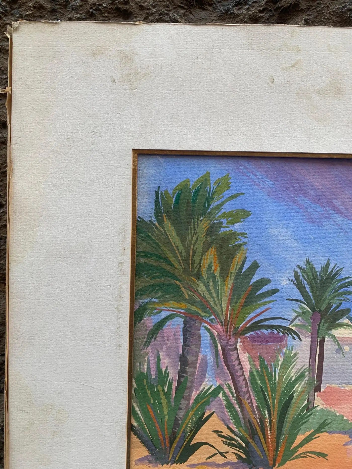 Landscapes With Palm Trees And Arab Houses. 1 Half Of The 20th Century.