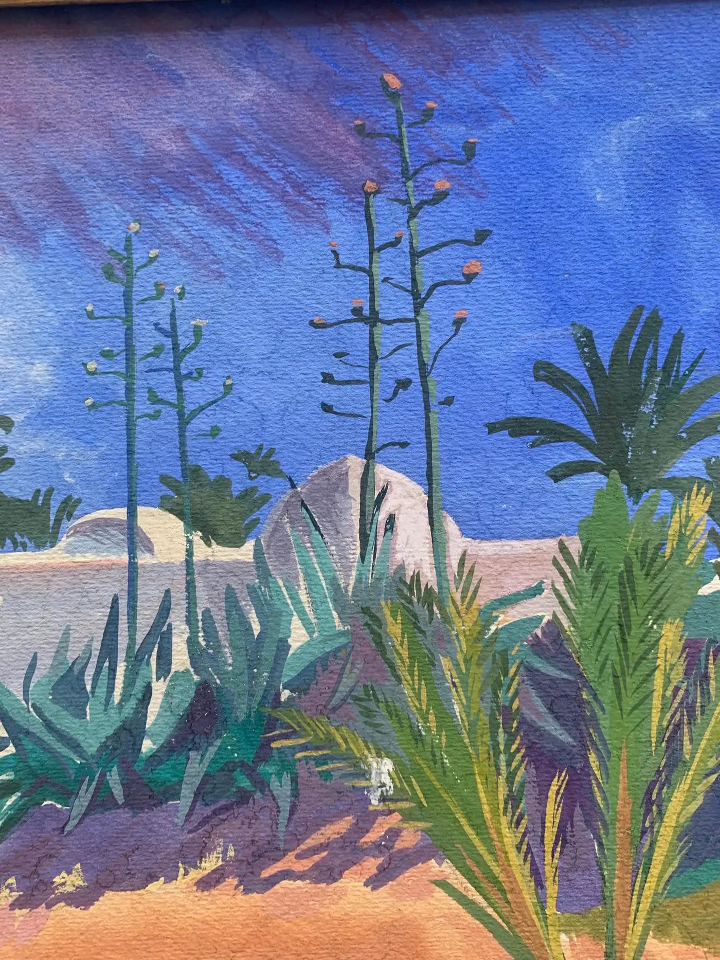 Landscapes With Palm Trees And Arab Houses. 1 Half Of The 20th Century.