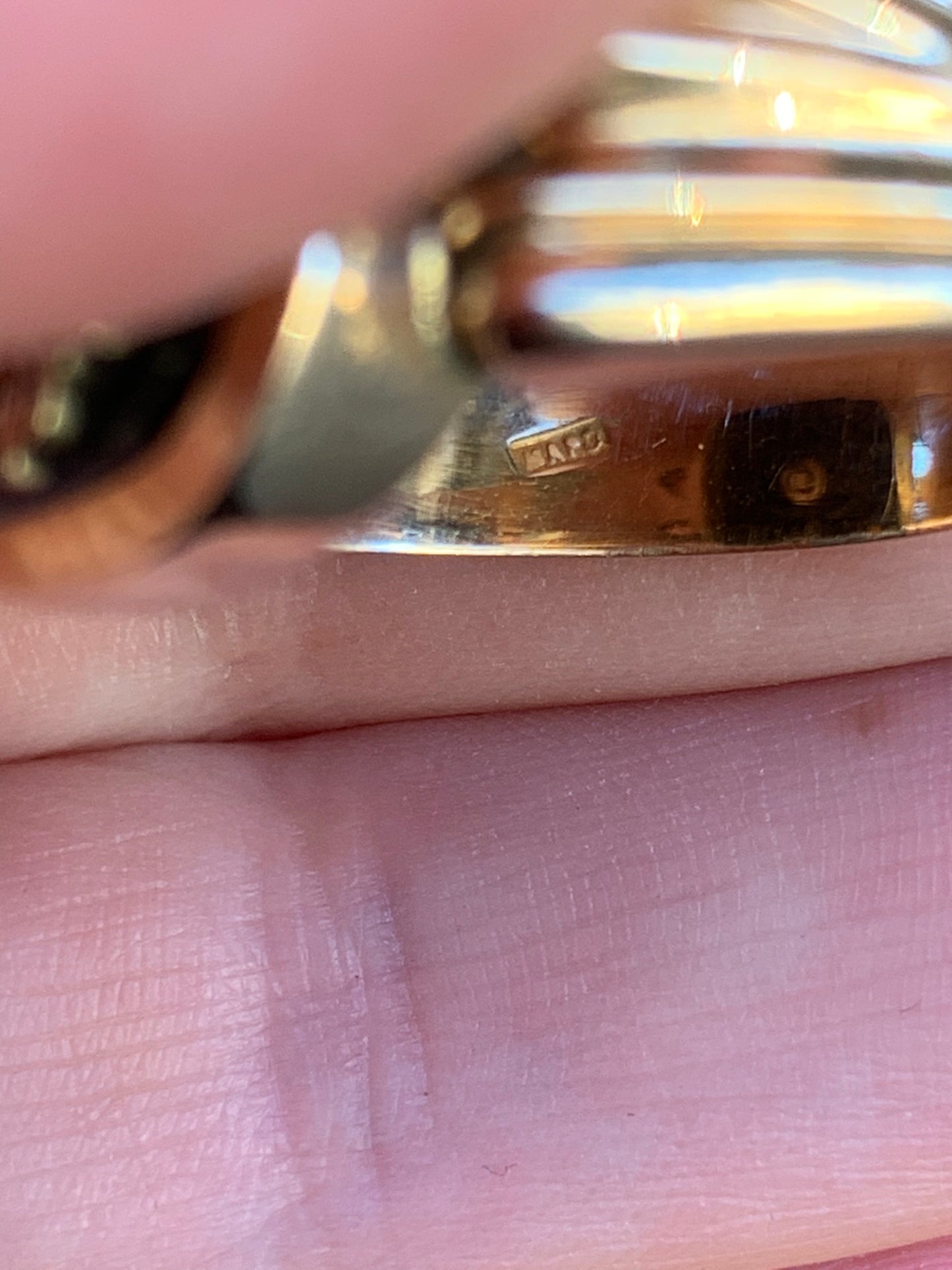 Men's ring with a noble coat of arms of eagle crowned.