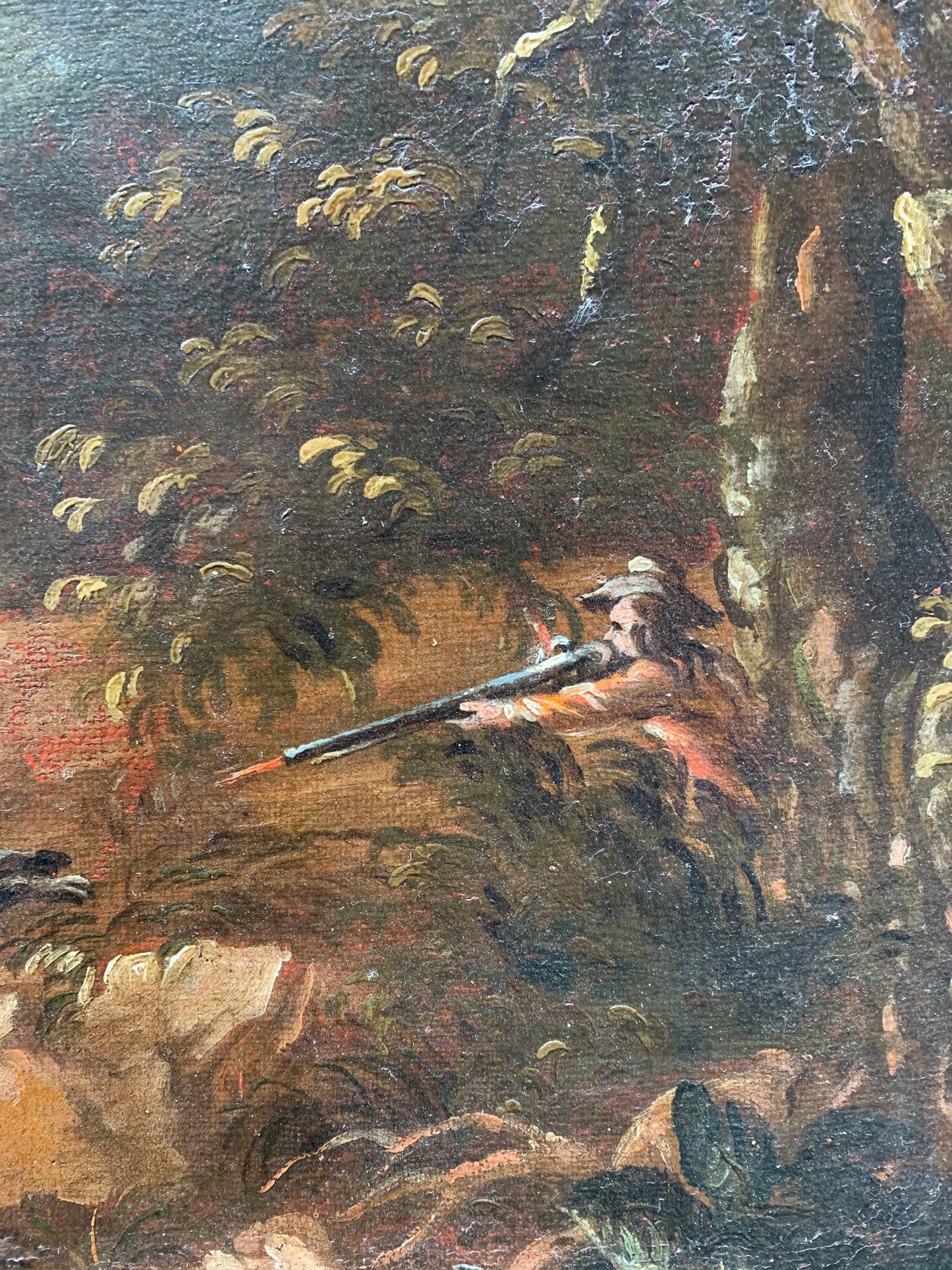 Hunters by the lake. Mid XVIII century.