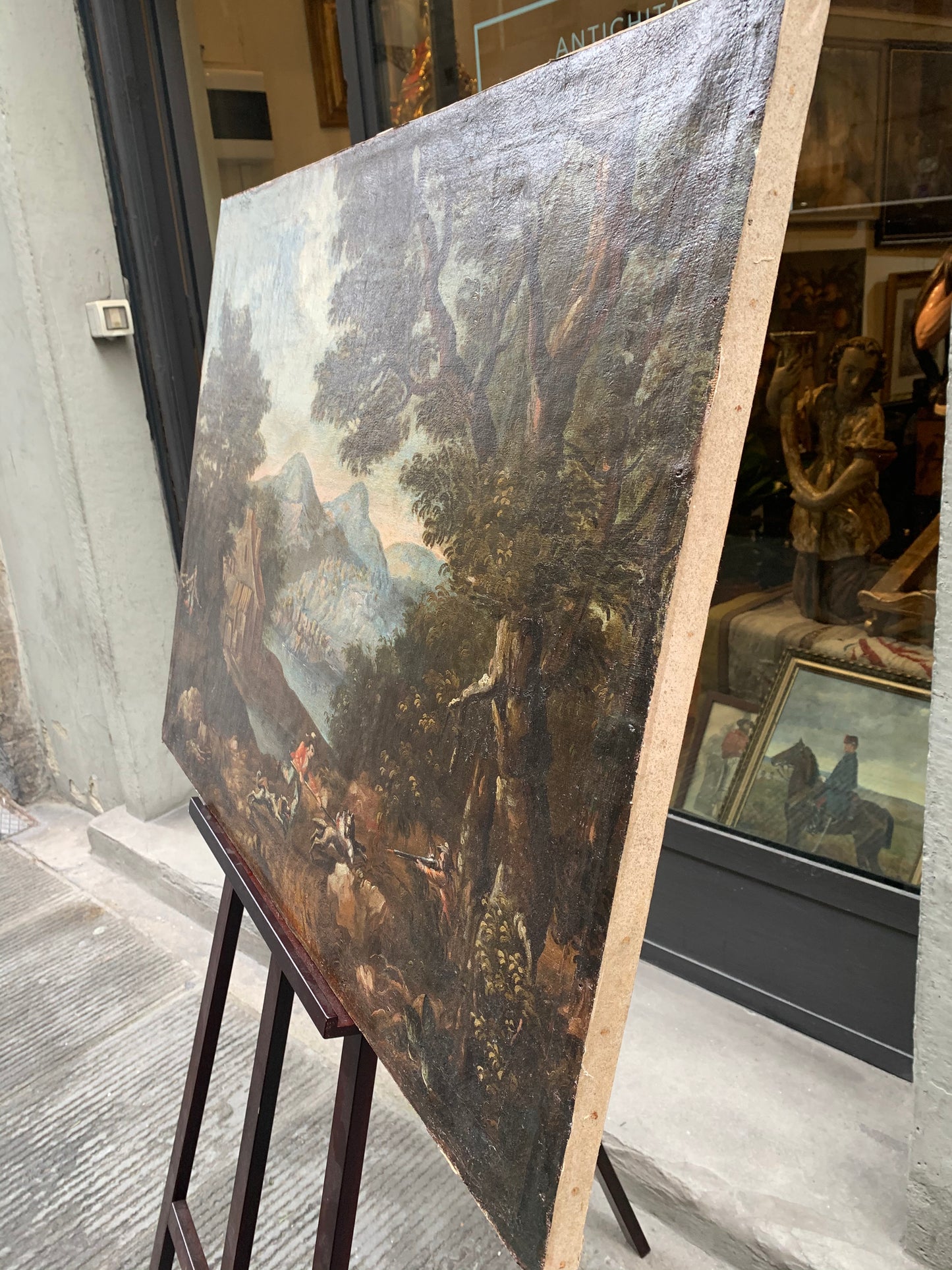 Hunters by the lake. Mid XVIII century.