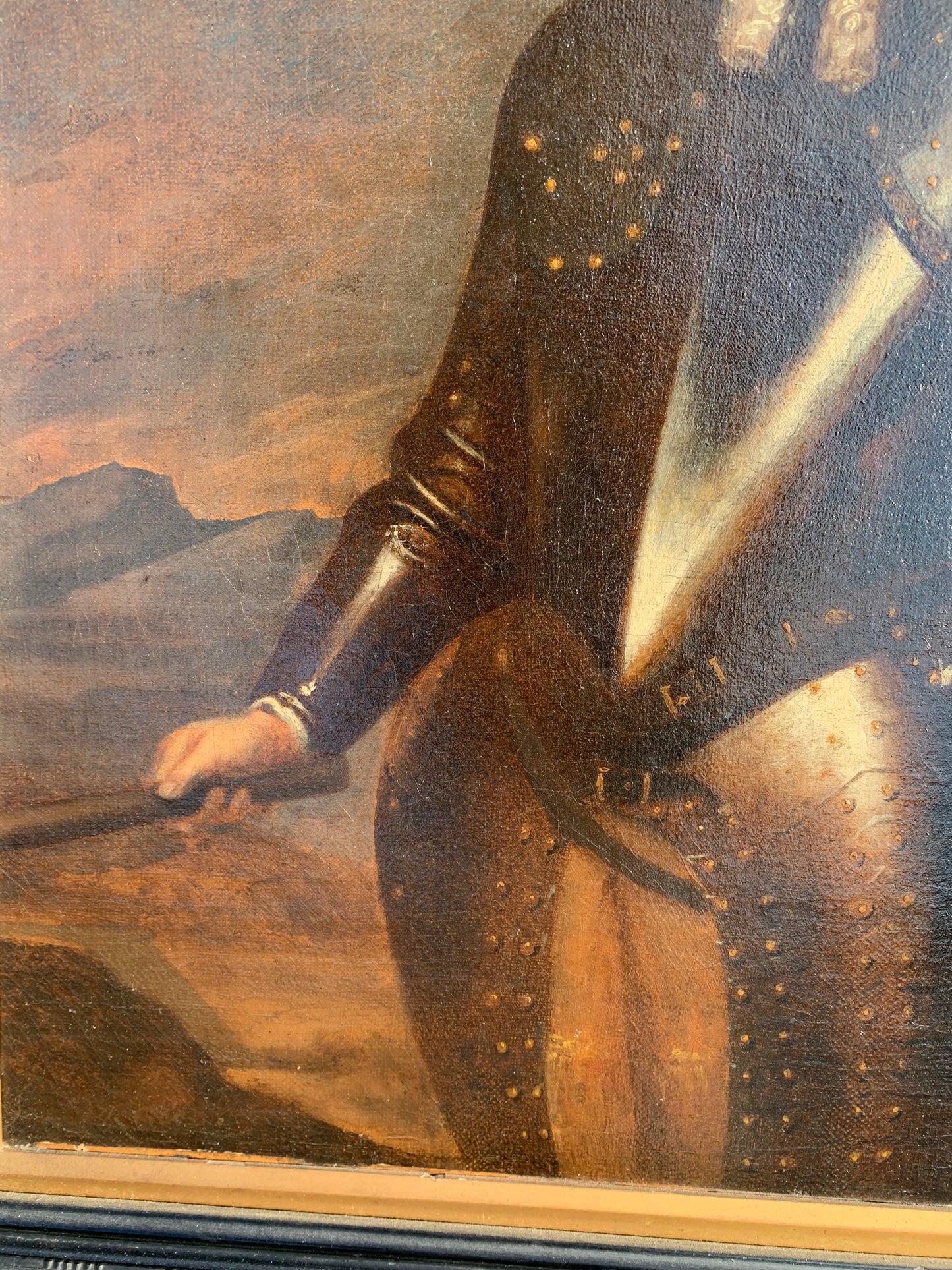 Portrait of Raimodo di Montecuccoli in armor with a marshal's staff. Dutch School.