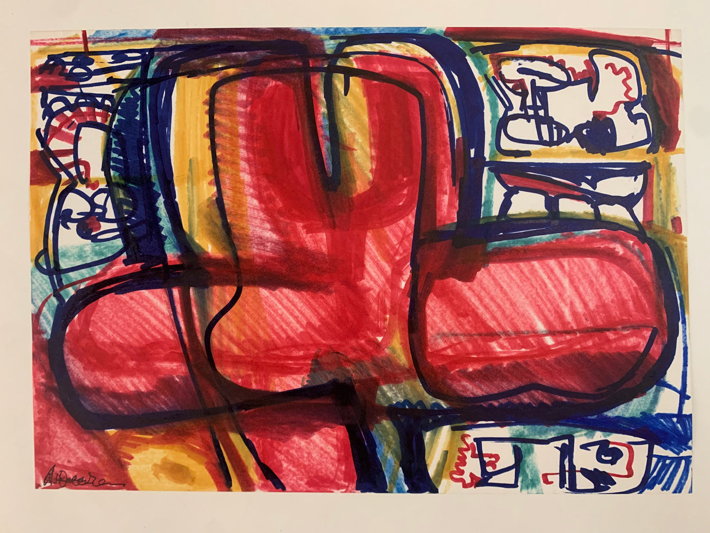 Composition by Anja Decker. (Berlin ,1908-1995, Munich)