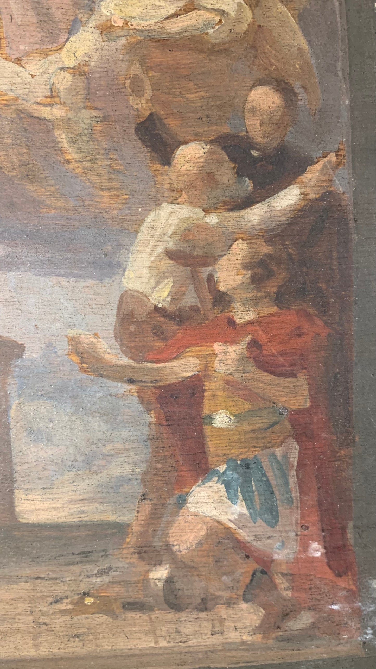 Preparatory sketch for a painting of “Assumption of Mary with Saints”.