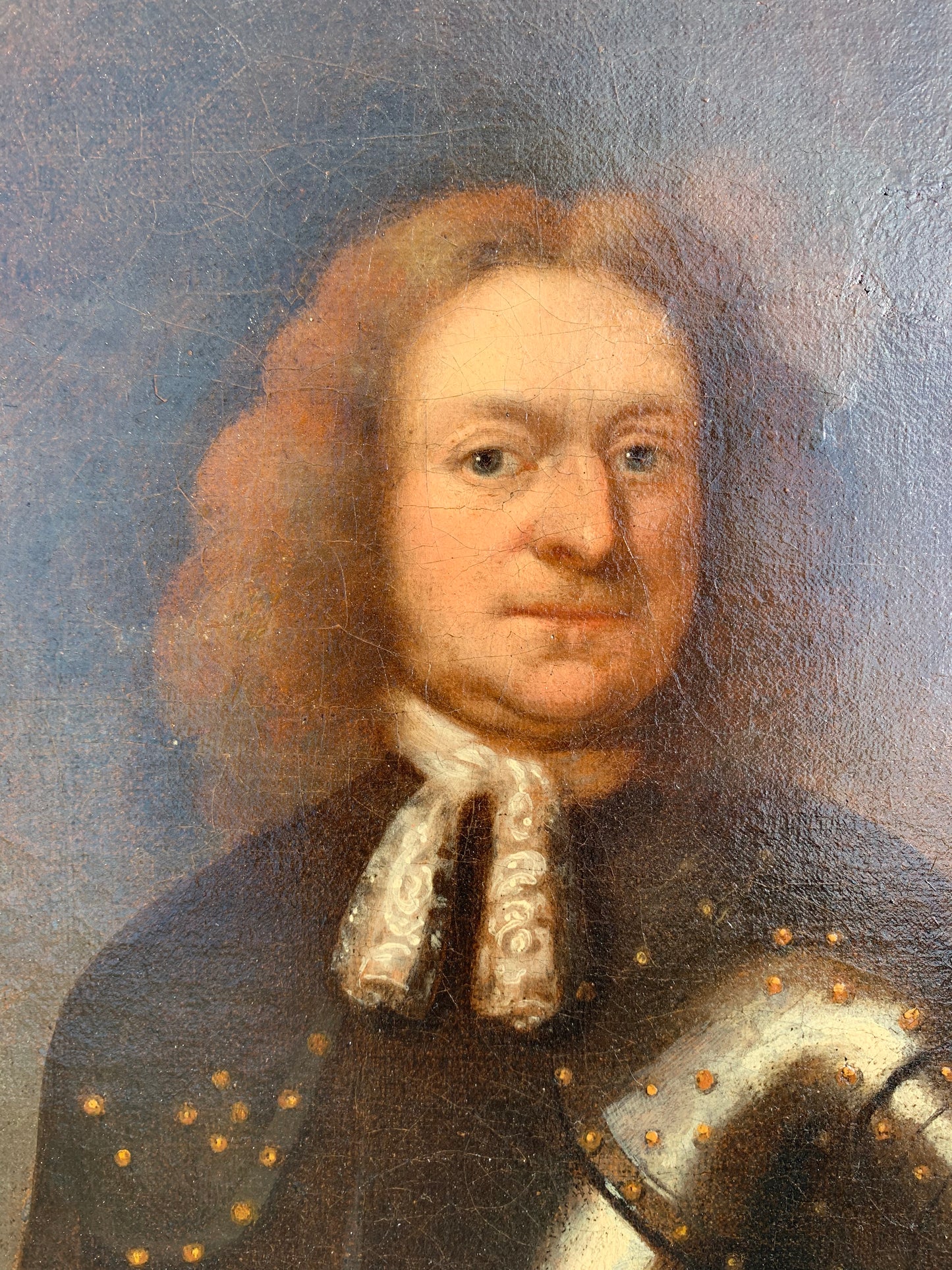 Portrait of Raimodo di Montecuccoli in armor with a marshal's staff. Dutch School.