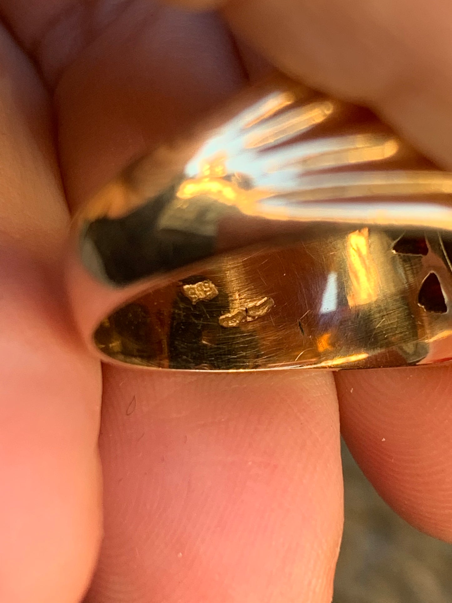 Men's ring with a noble coat of arms of eagle crowned.