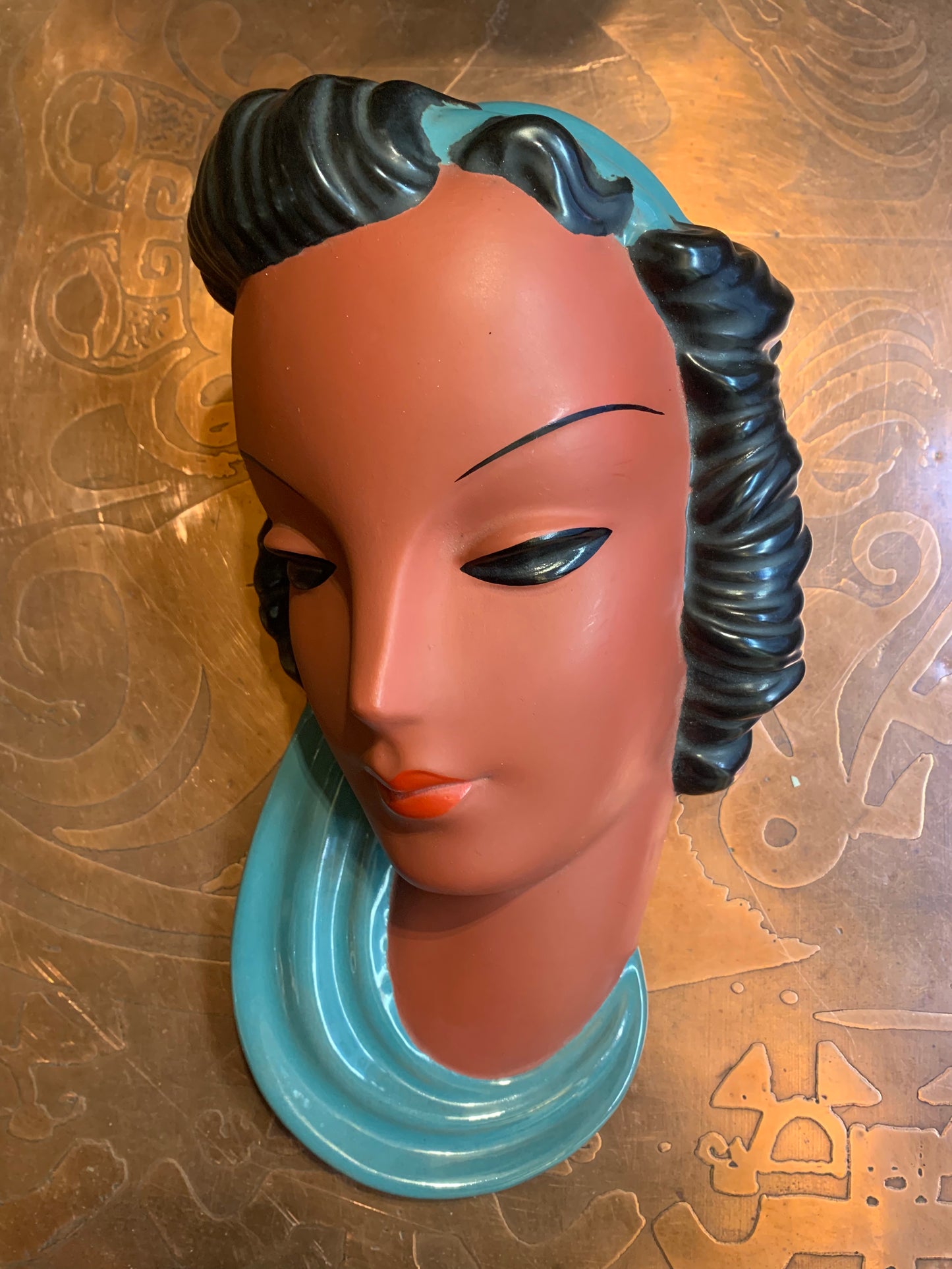 Goldscheider - Vienna, Wall mask, 1940s-50s.