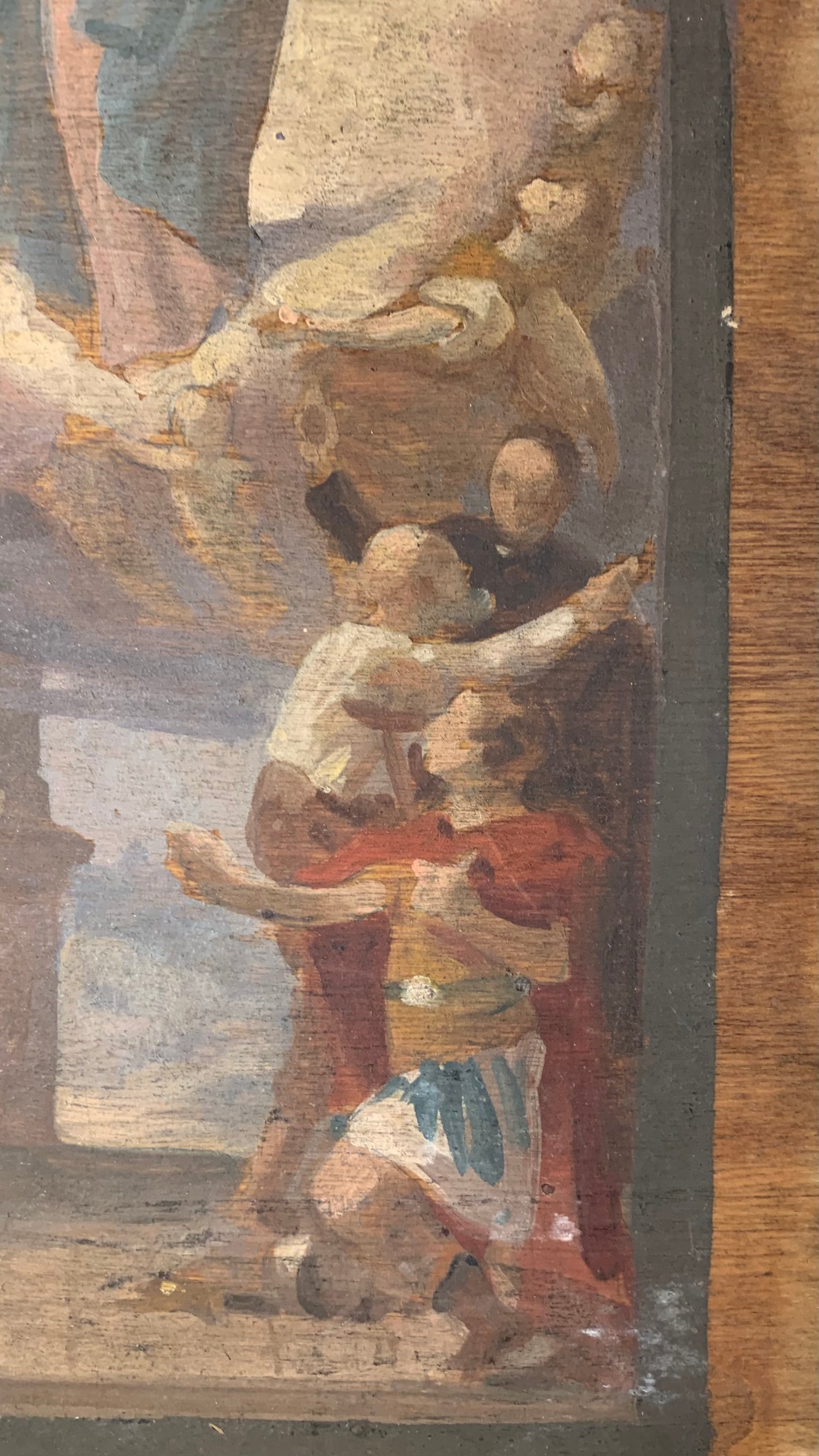 Preparatory sketch for a painting of “Assumption of Mary with Saints”.