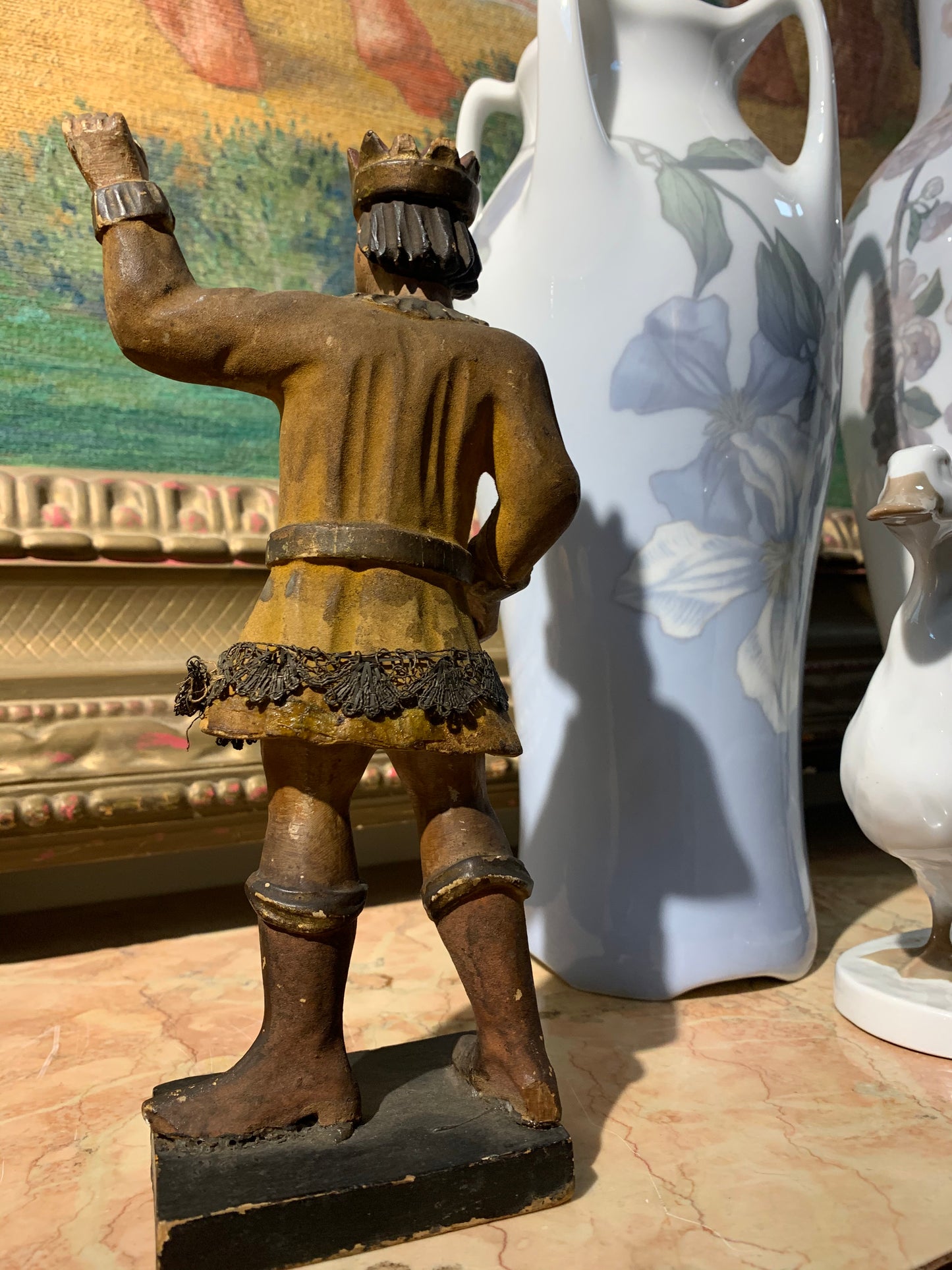 Small Sculpture Of The King Of The Nativity Scene. Italy.