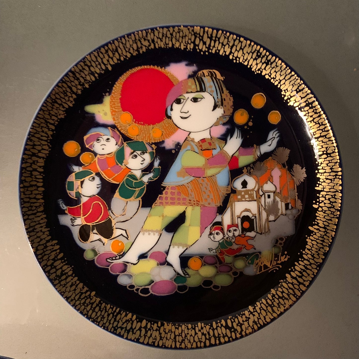 Rosenthal porcelain. Aladdin and the Magic Lamp by Danish artist Bjorn Wiinblad