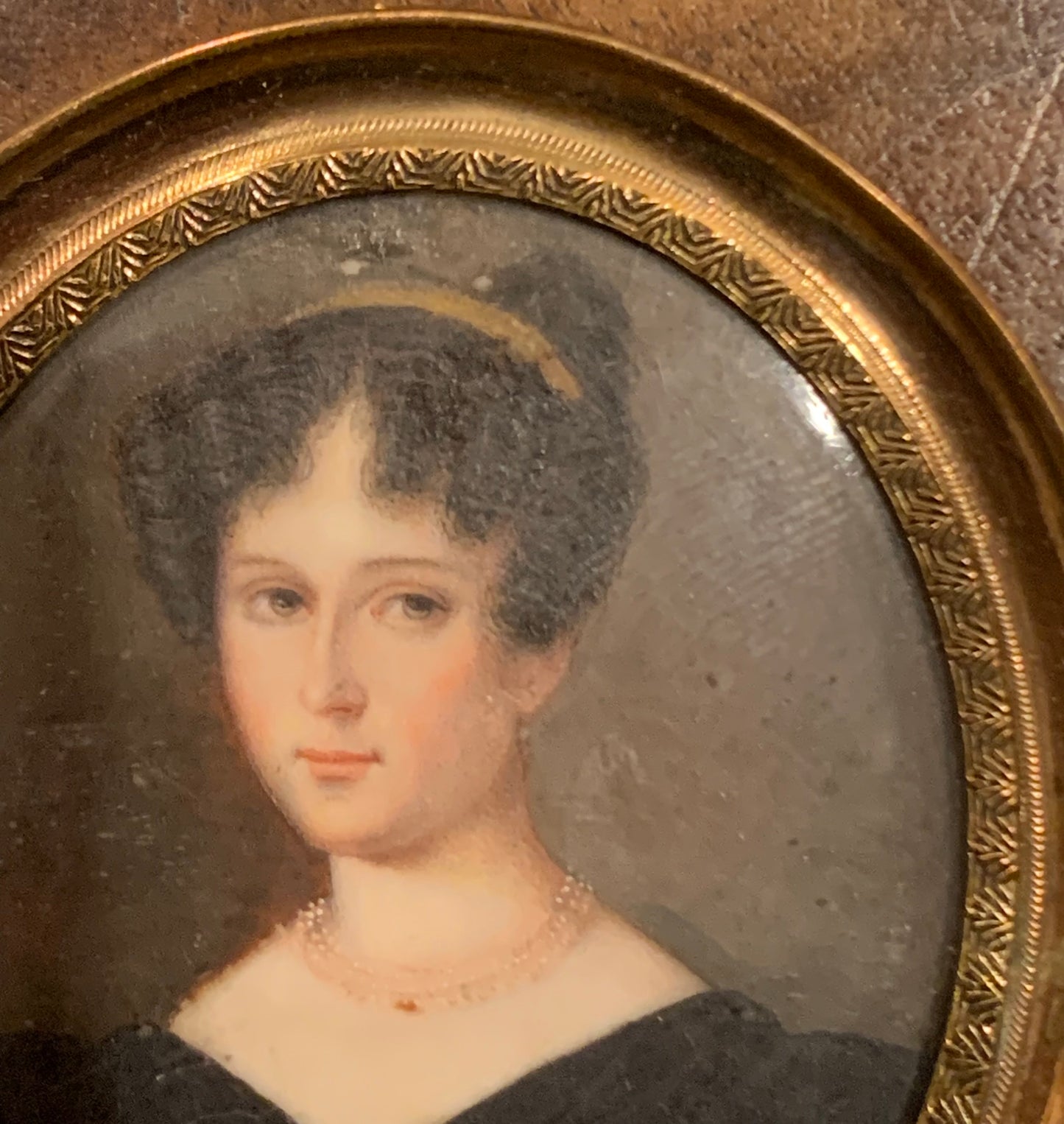 Portrait Of A Lady With Front Curls And Diadem, Circa 1820