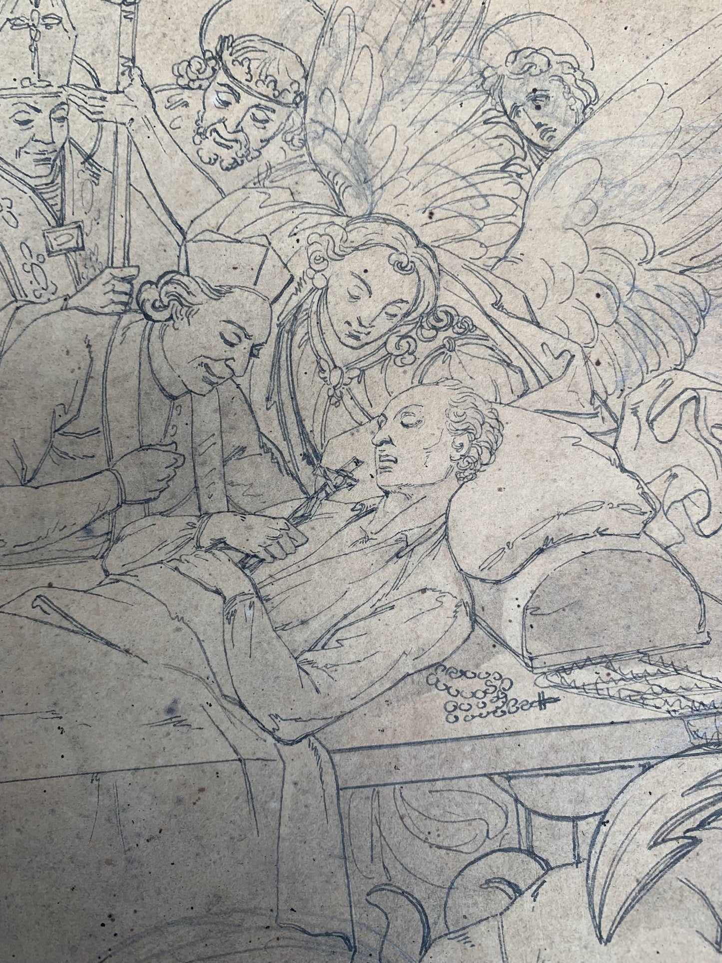 The Archangel and the Demon: The Battle for a Saint's Soul in a 19th Century Italian Drawing.