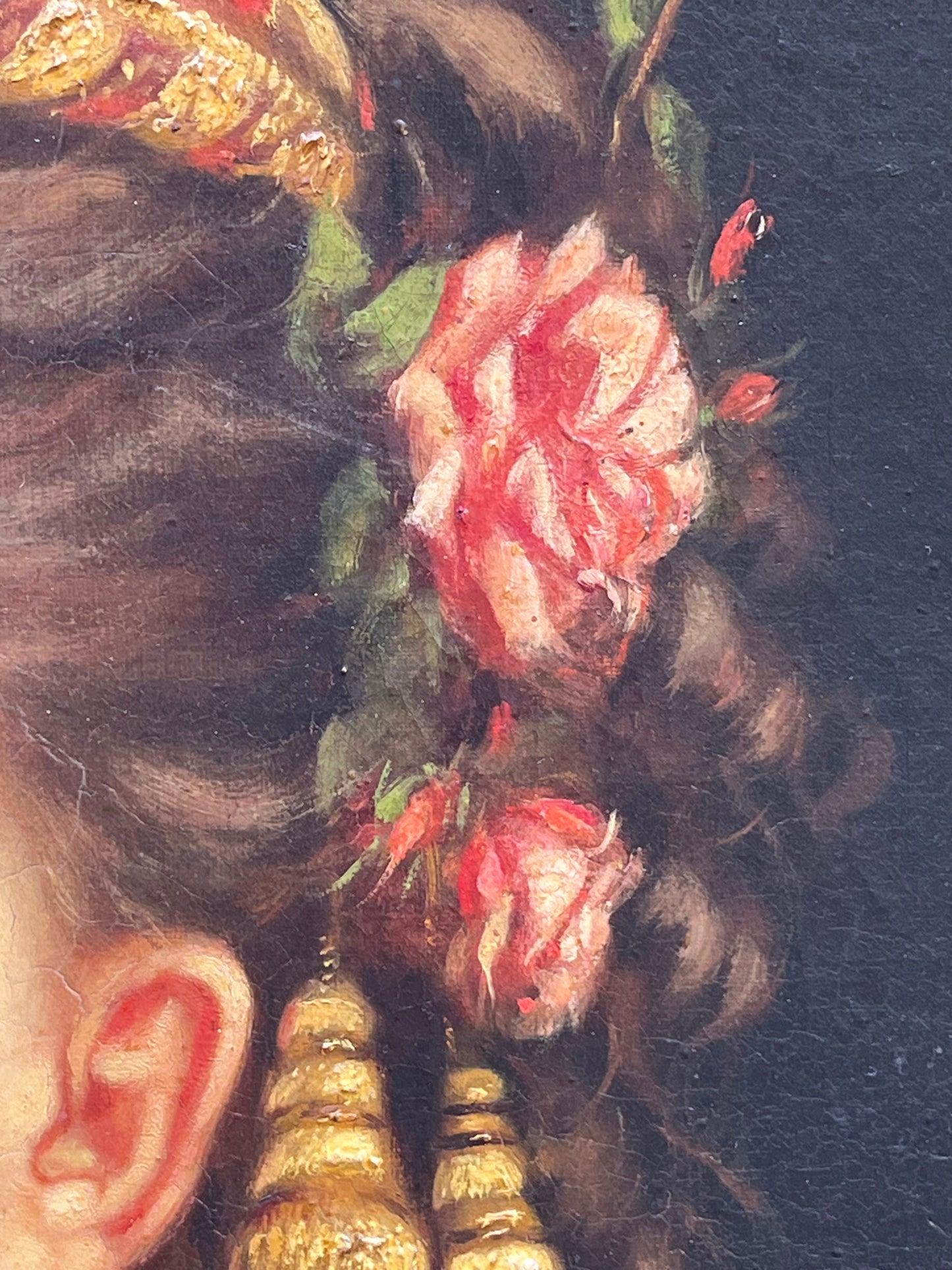 Ritratto di giovane donna in costume balcanico di influenza ottomana, firmato Emma Sterrer, ca. 1880