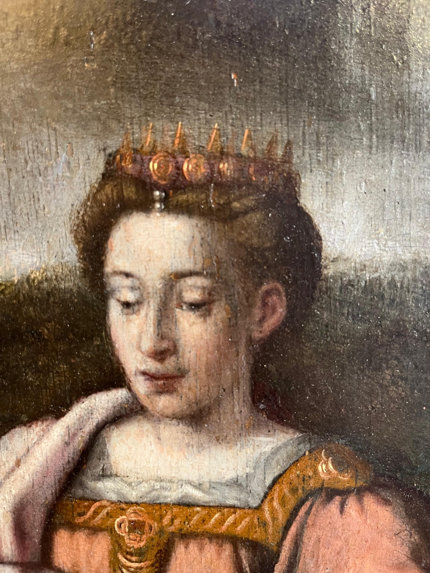 Santa Caterina e San Giovanni, due ante di polittico, scuola fiamminga, XVI secolo