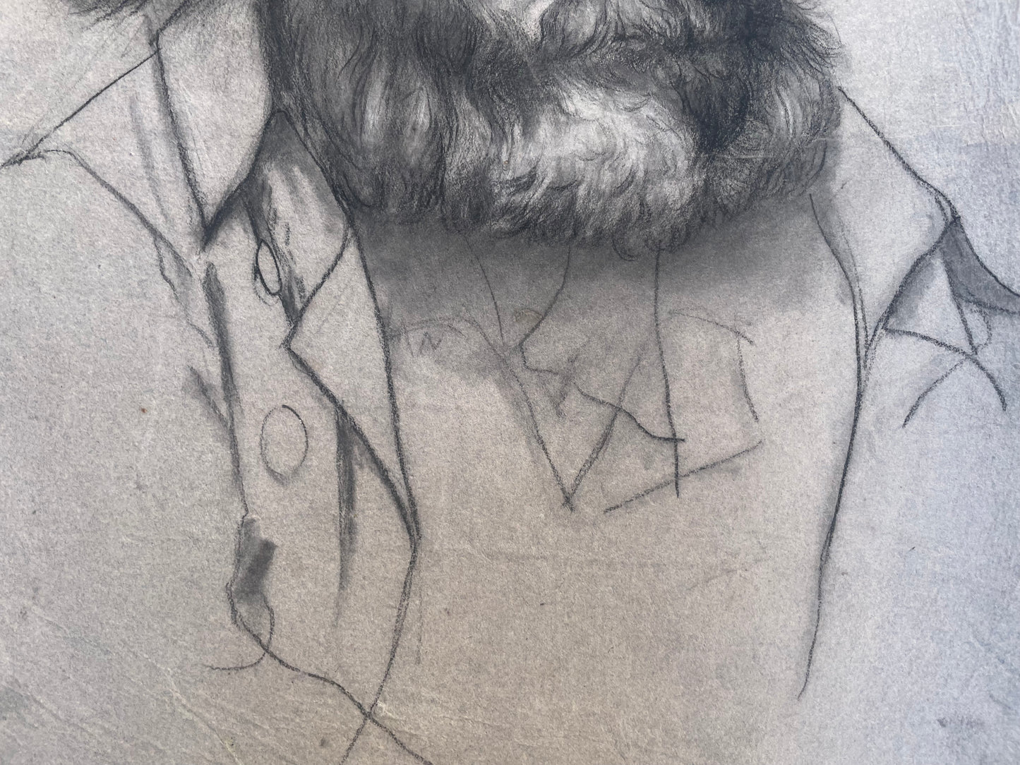 Ritratto di un uomo con la barba di epoca Risorgimentale, metà del XIX secolo.