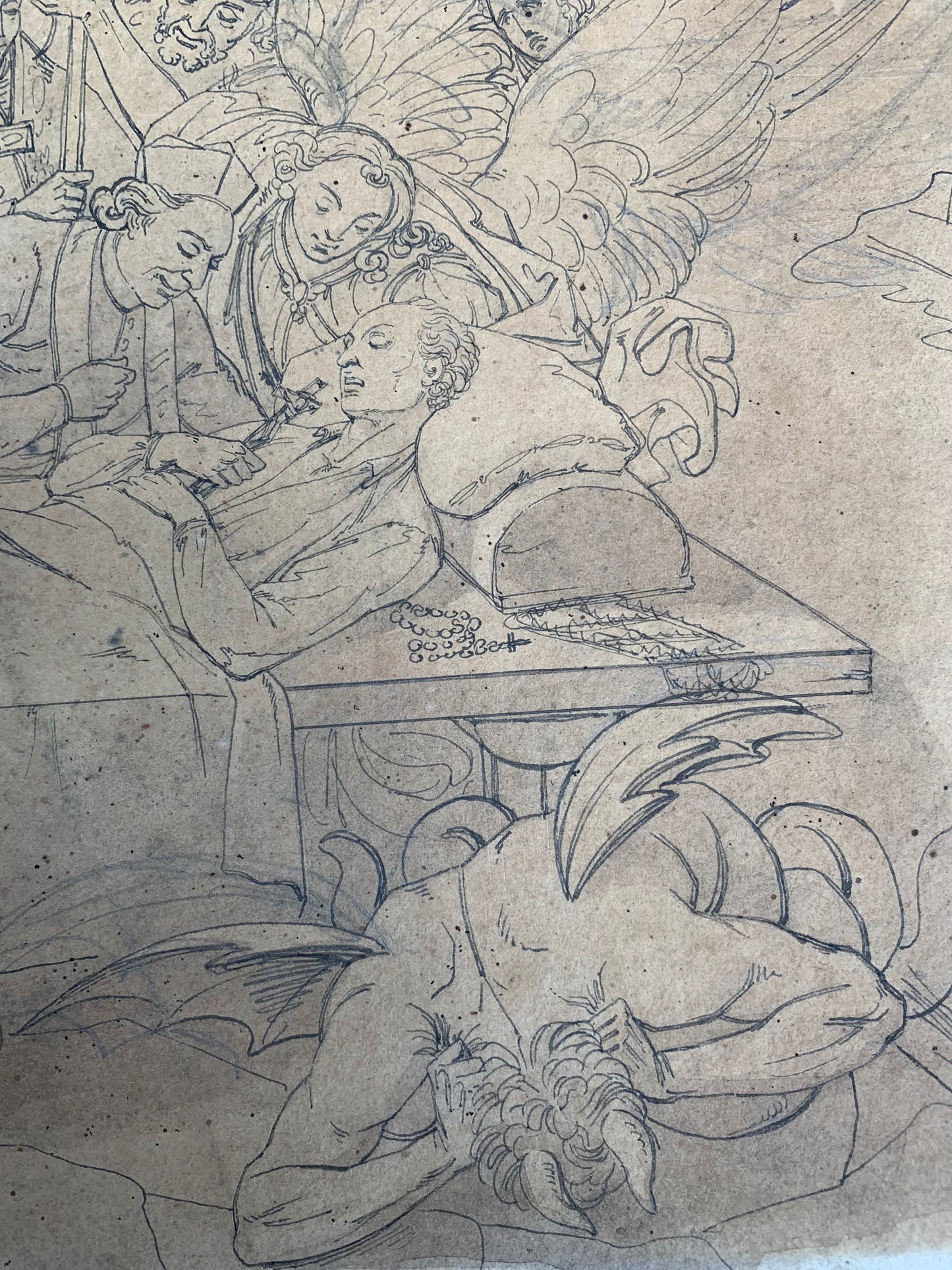 The Archangel and the Demon: The Battle for a Saint's Soul in a 19th Century Italian Drawing.