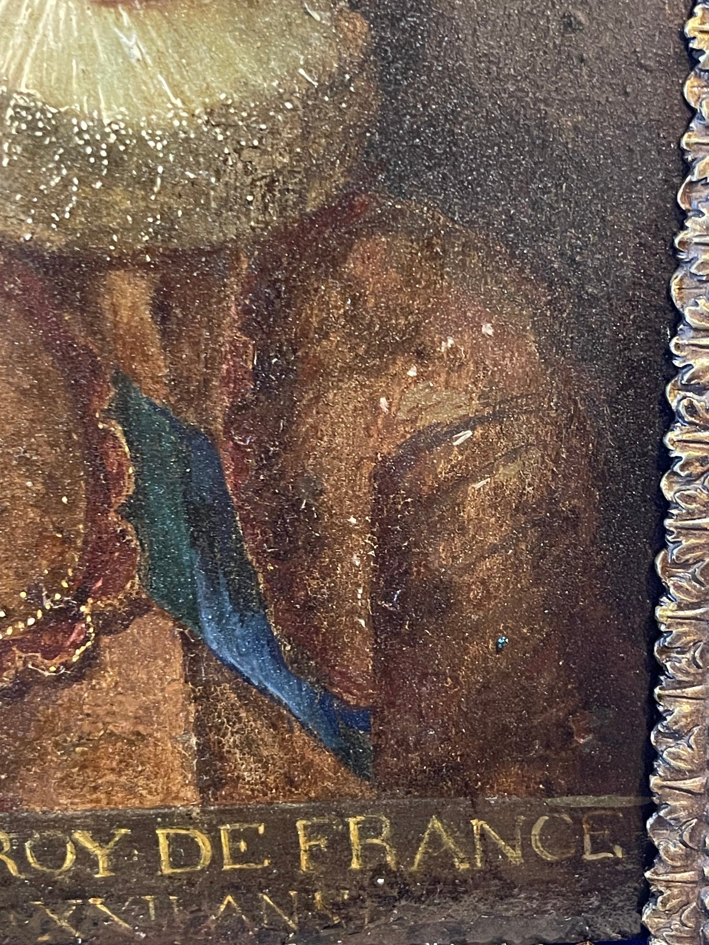 Ritratto di Louis XIII di Borbone, re di Francia, scuola franco-fiamminga, prima metà XVII secolo. Cm 21x16