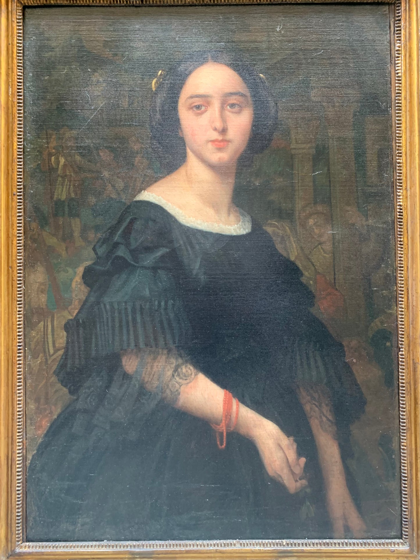 Portrait of a young girl. Circa 1860. Entourage of Amaury-Duval. French school