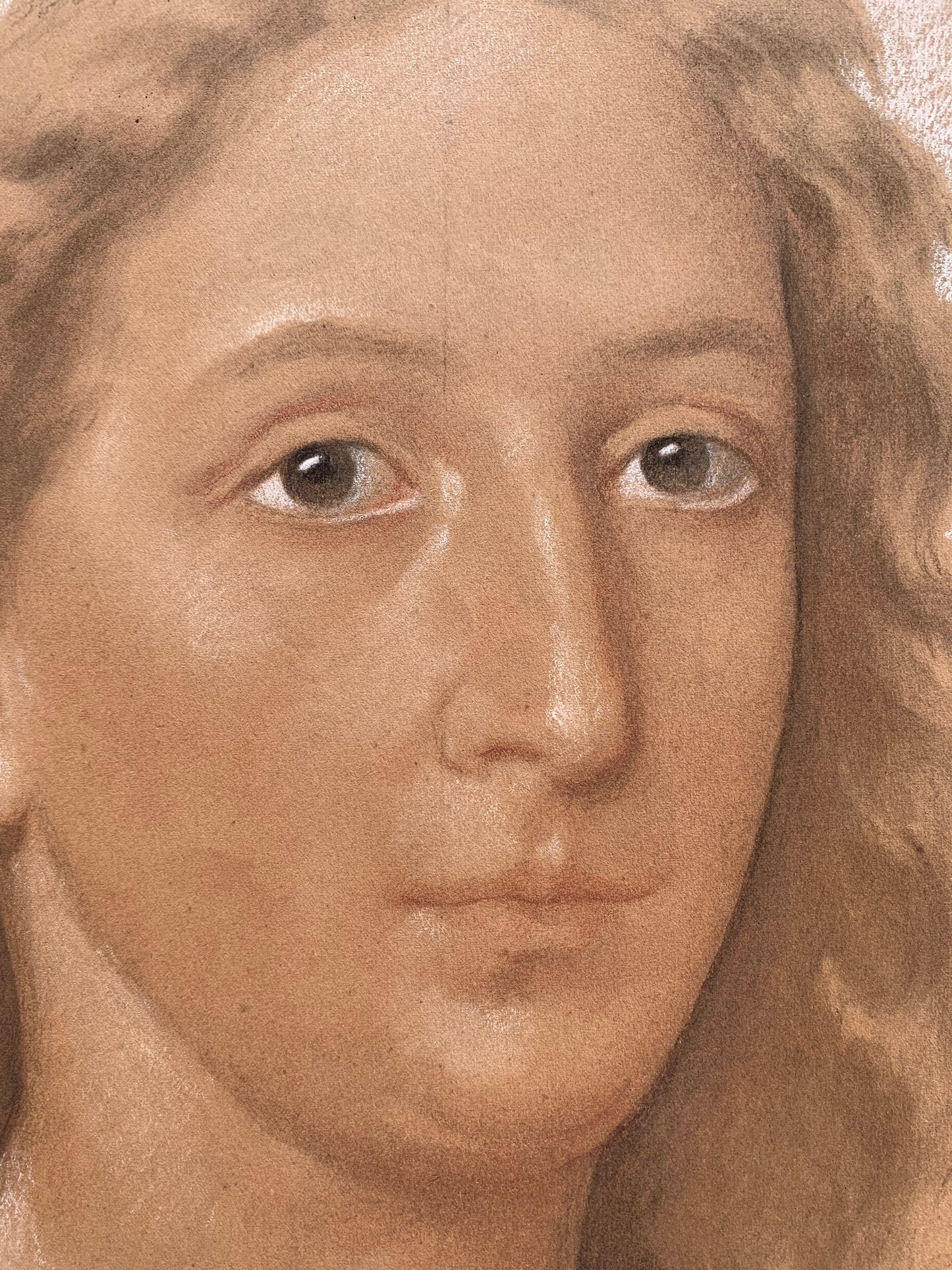 Archangel Gabriel. Study for Annunciation by Enrico Reffo, signed.